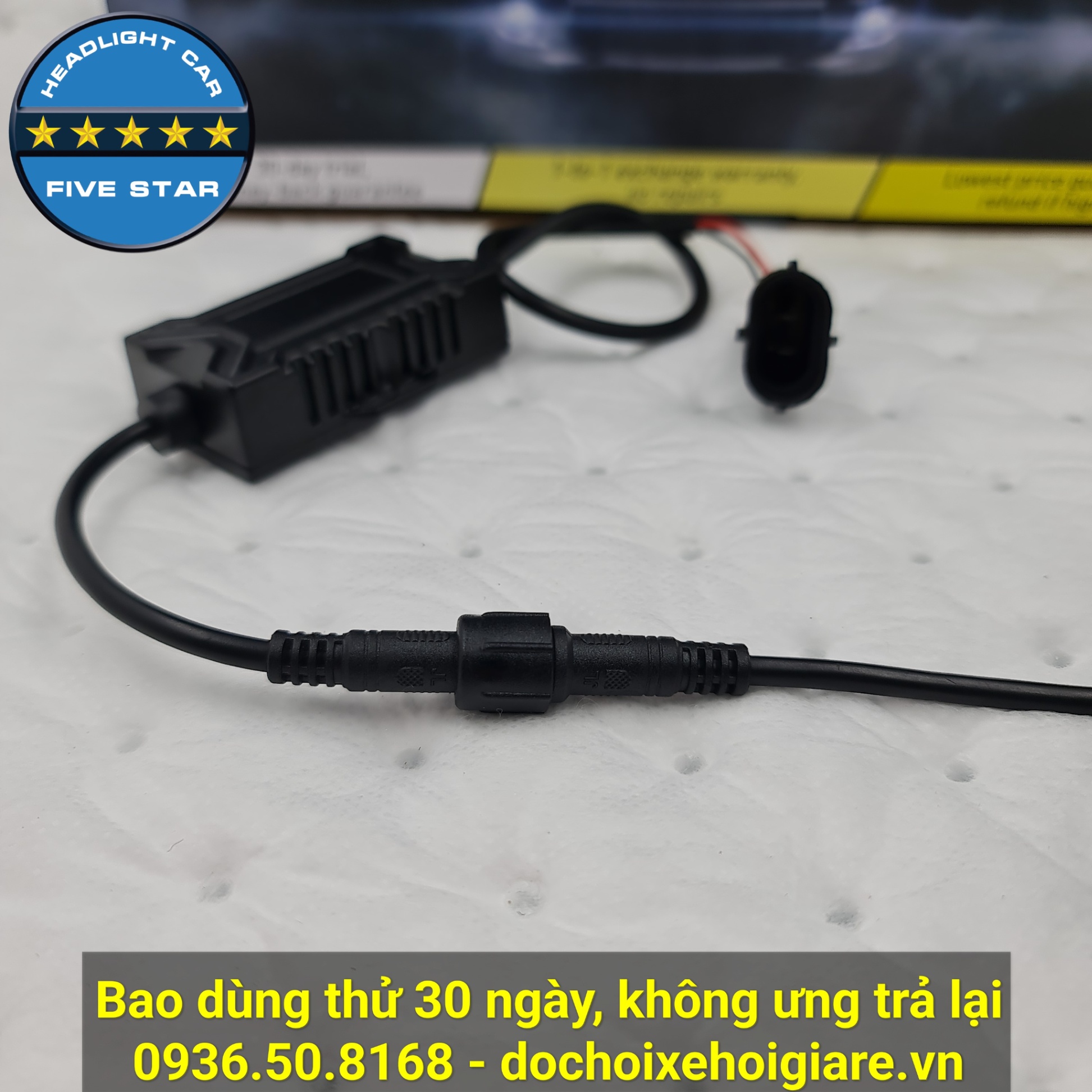 Đèn bi gầm Led 3 màu 3.0 inch FIVE STAR siêu sáng, 2 chế độ cốt pha, chống nước tuyệt đối. Dùng thử 30 ngày miễn phí