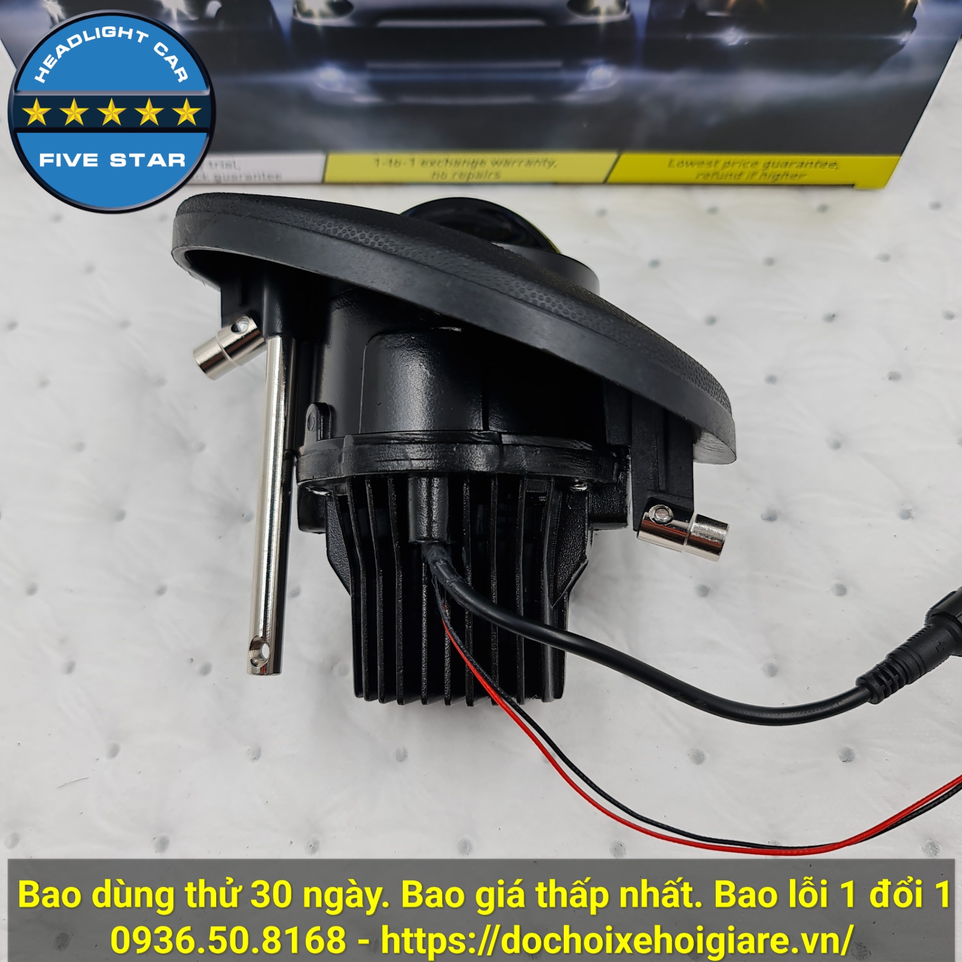 Bi gầm led 3 màu FIVE STAR cho Toyota Fortuner 2003-2016, 2 chế độ cốt pha, lắp zin xe không độ chế