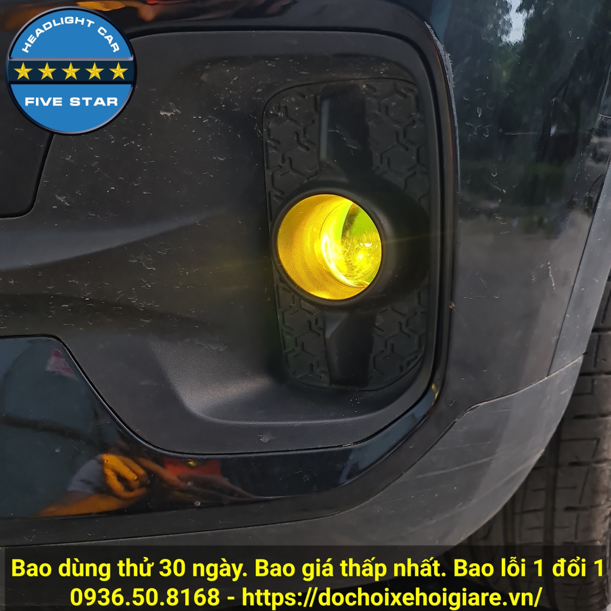 Đèn bi gầm led Kia Seltos 2019-2023. Five Star 2.0 inch 3 màu, 55w siêu sáng, 2 chế độ cốt pha