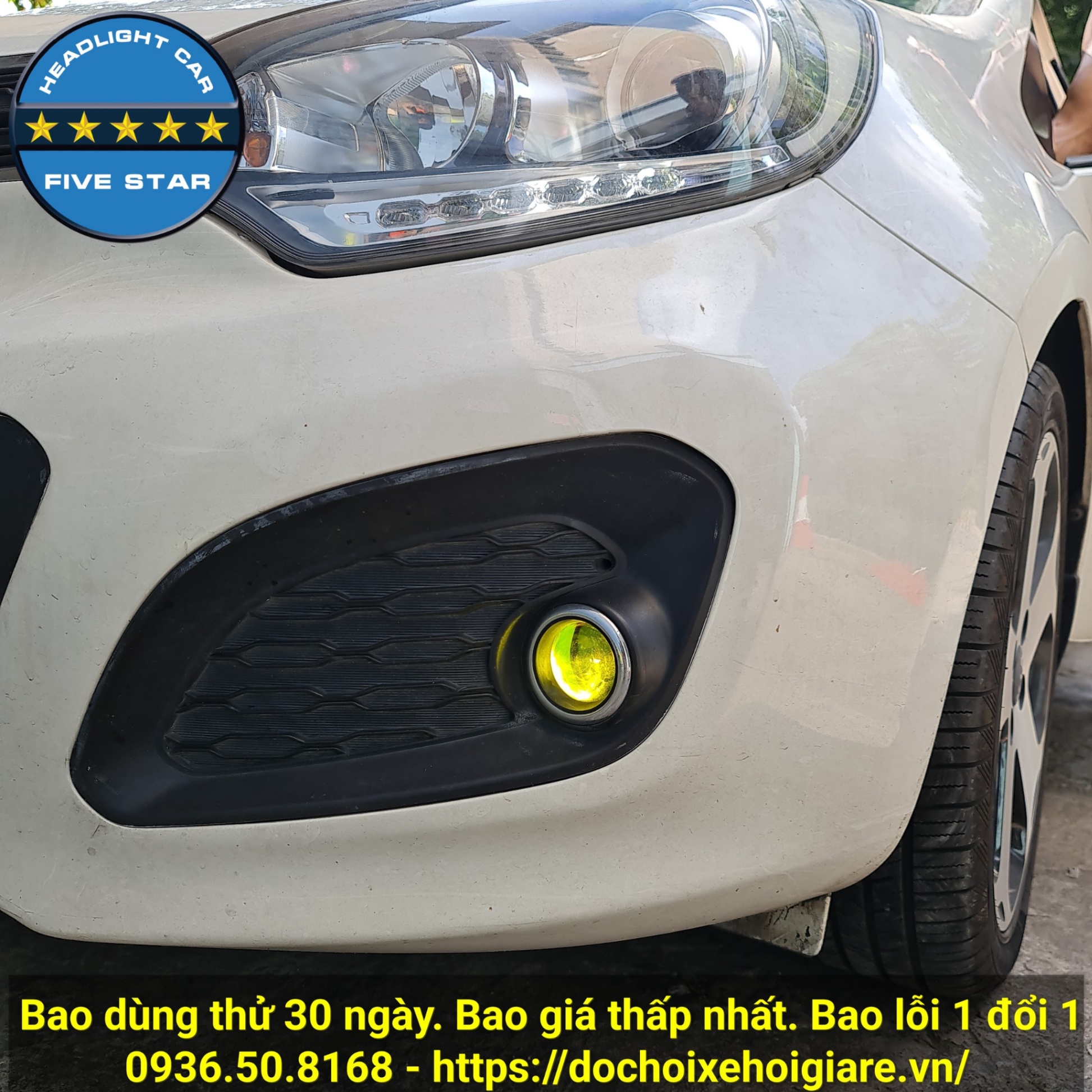 Độ đèn bi gầm led Kia Rio Hatchback 2011-2013 giá rẻ nhất. Bao dùng thử 30 ngày. Bảo hành lỗi đổi mới