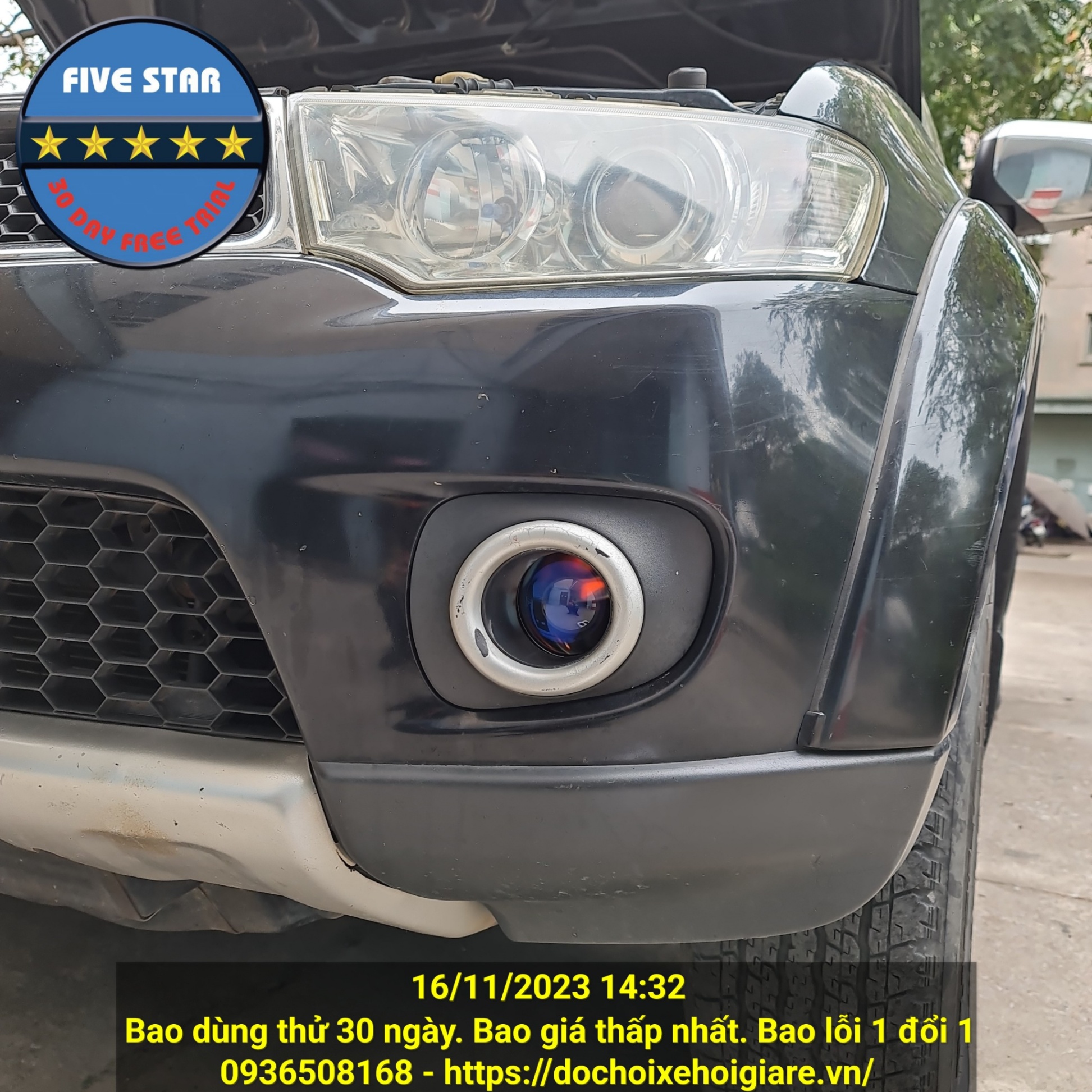 FIVE STAR Đèn Bi Gầm Led Laser Mitsubishi Pajero Sport 2009-2015. Lắp đặt như đèn zin. Bao dùng thử 30 ngày