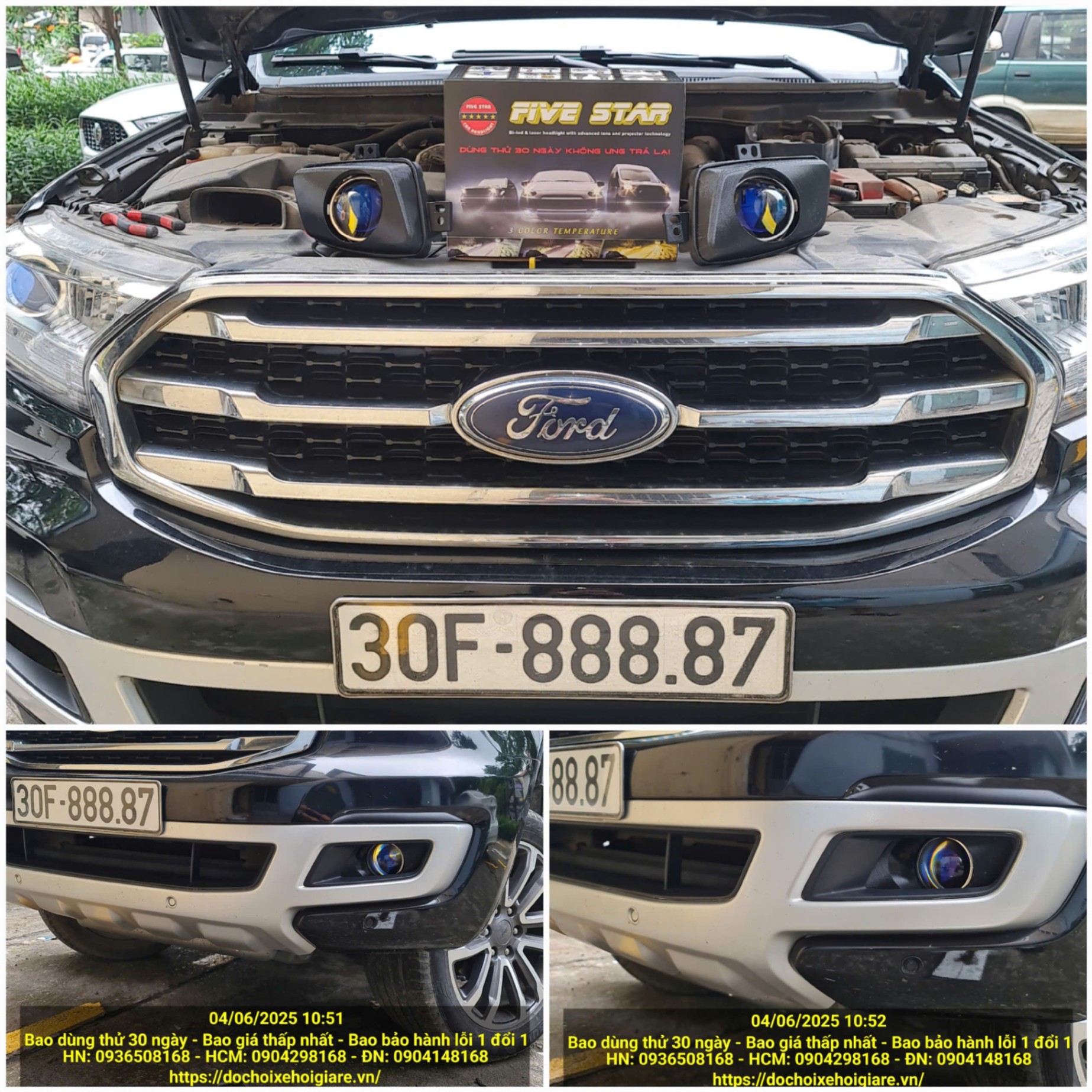 Đèn bi gầm led Ford Everest 2015-2021. Bảo hành 3 năm. Bao giá rẻ nhất. Bao dùng thử 30 ngày