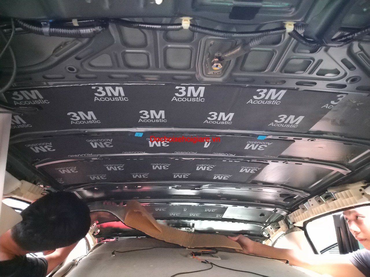 Cách âm trần xe hơi bằng vật liệu 3 Lớp dày 8mm