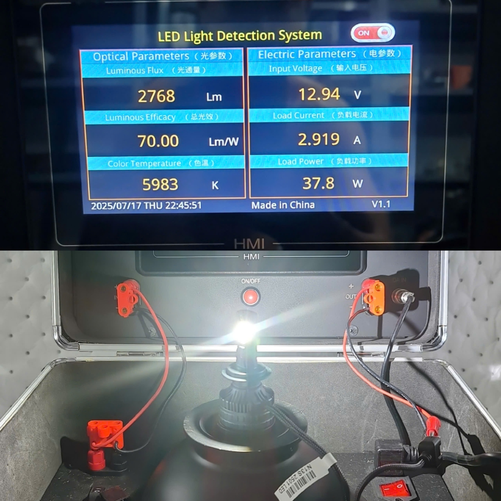 Đèn LED Pha H1 3 Màu FIVE STAR CSP3570 – 40W, 2 Ống Đồng, Siêu Sáng, BH 3 Năm