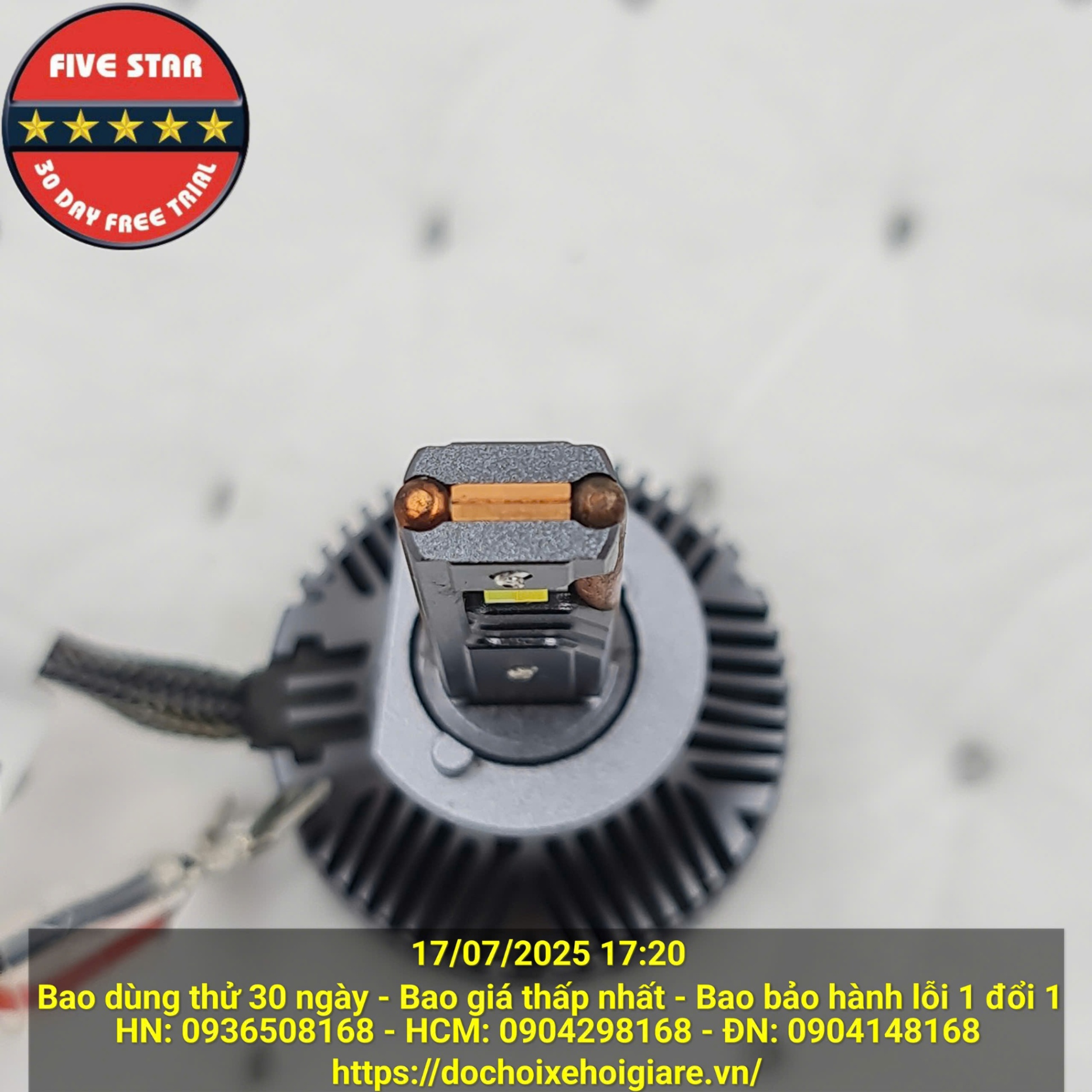 Đèn LED Pha H1 3 Màu FIVE STAR CSP3570 – 40W, 2 Ống Đồng, Siêu Sáng, BH 3 Năm