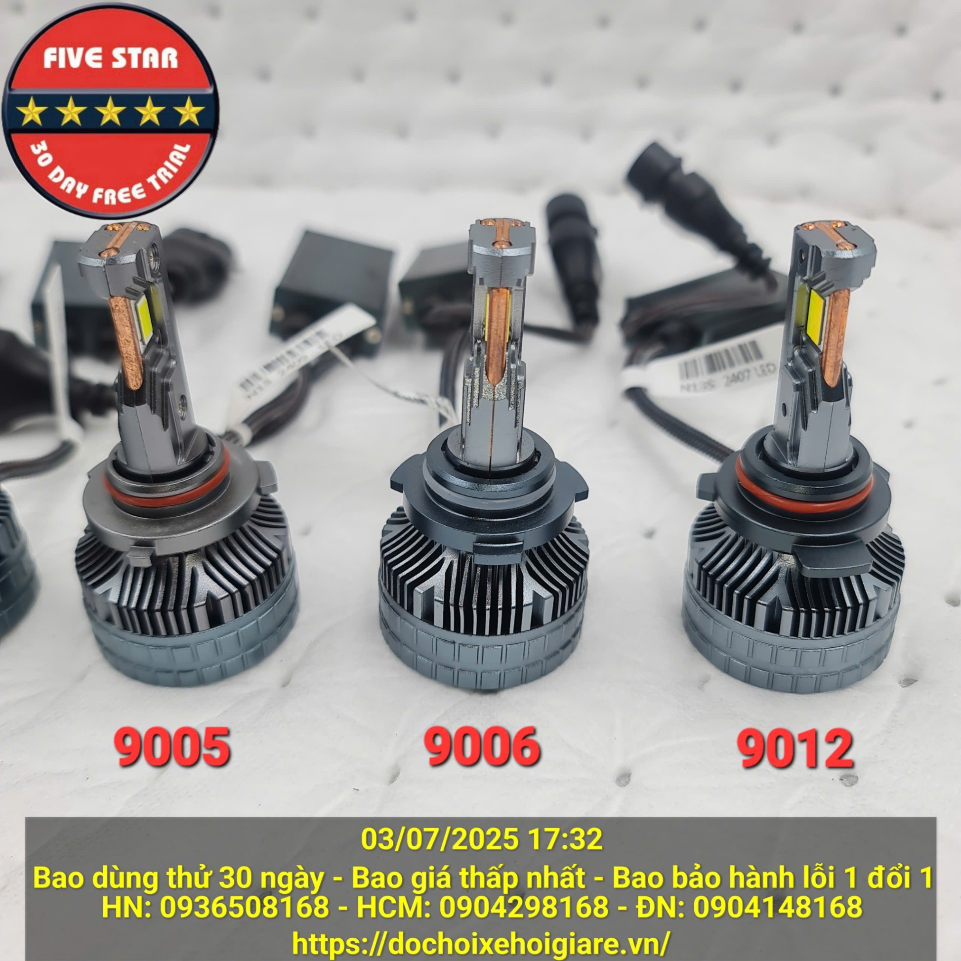Đèn LED Pha 3 Màu Five Star 120W 3 Ống Đồng BH 3 Năm Dùng Thử 30 Ngày