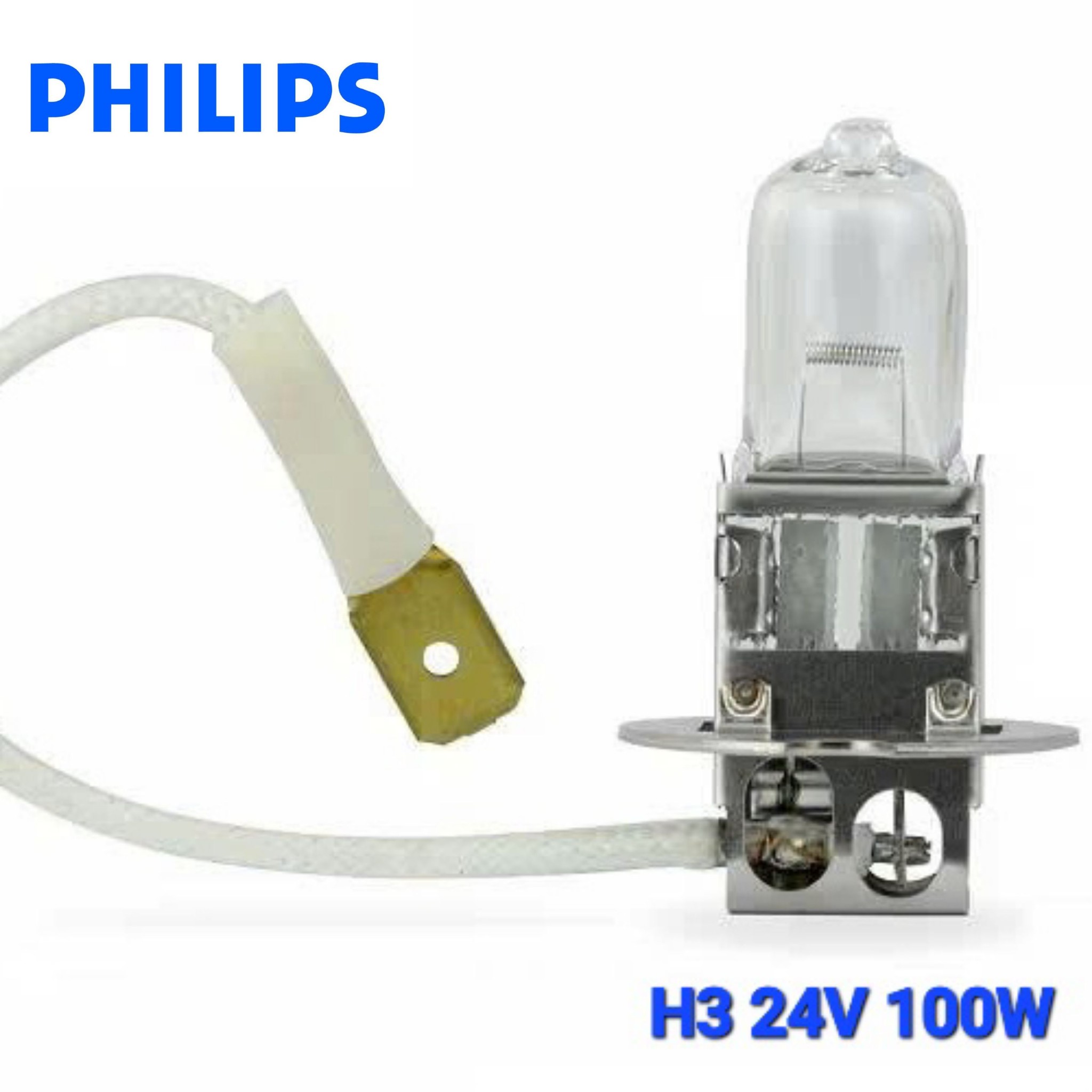 Bóng Đèn Pha Gầm Ô tô Halogen 1 Màu PHILIPS 24V 100W H1 H3 H4 H7