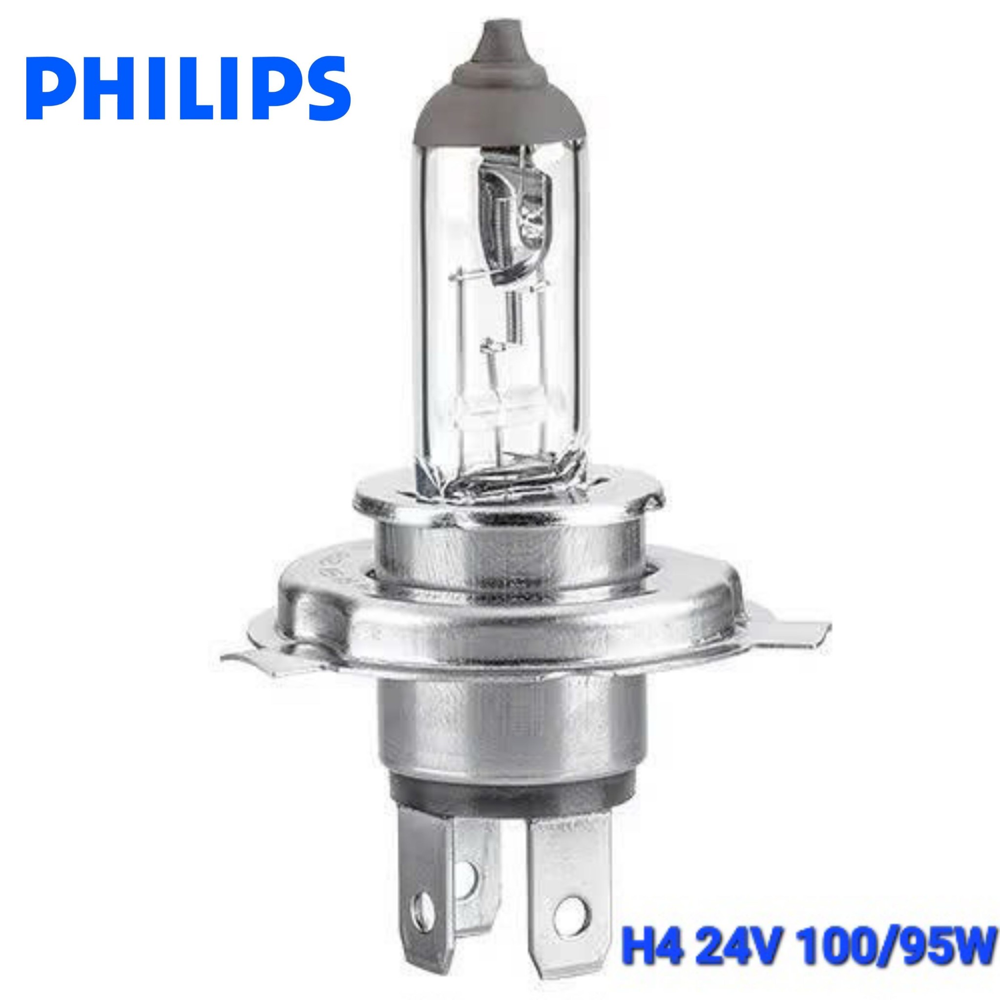 Bóng Đèn Pha Gầm Ô tô Halogen 1 Màu PHILIPS 24V 100W H1 H3 H4 H7