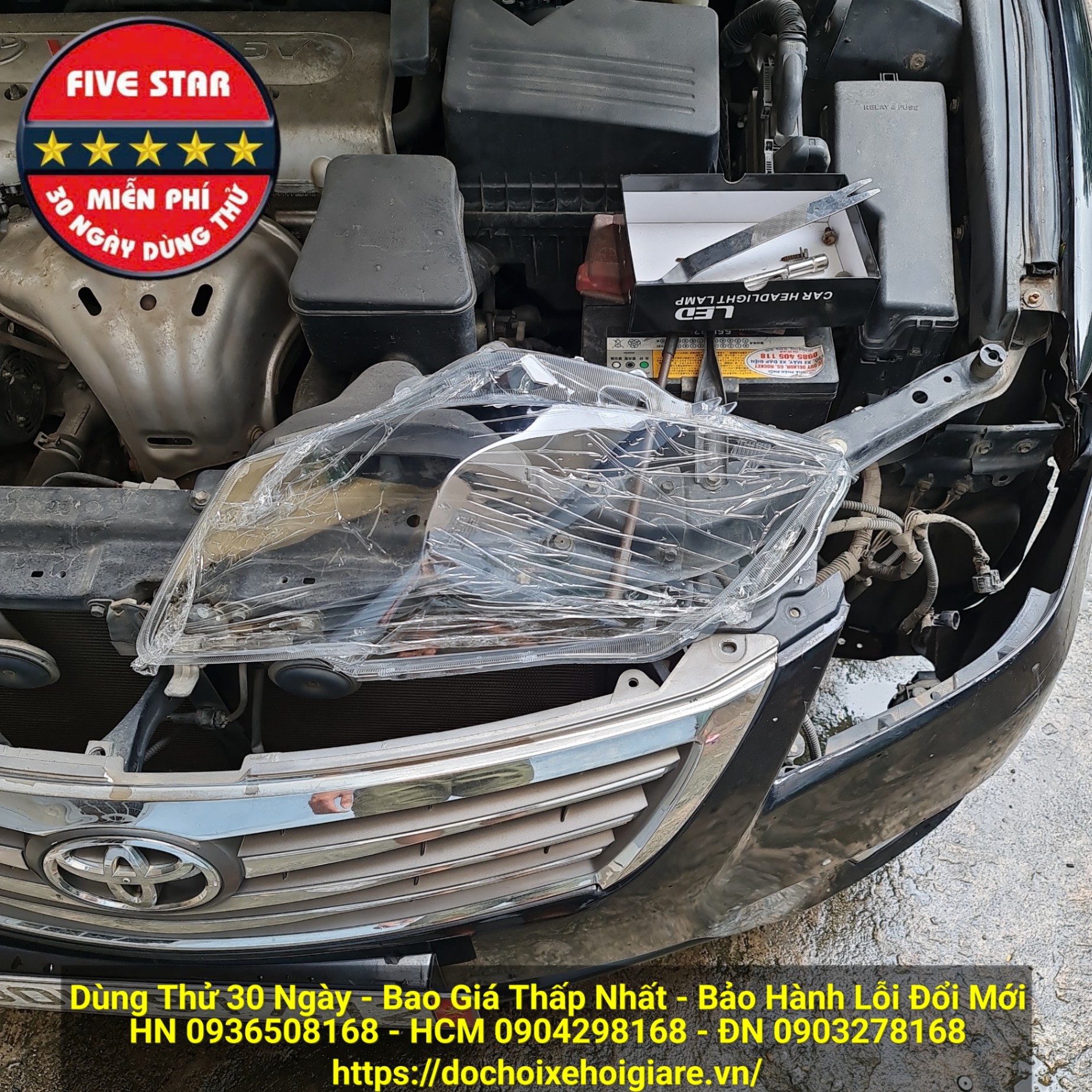 Thay Mặt Đèn Pha Toyota Camry 2010 2.0E Đài Loan