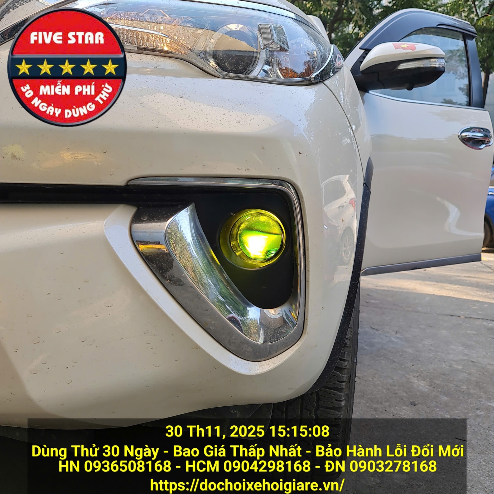 Đèn bi gầm độ siêu sáng cho Toyota Fortuner 2019