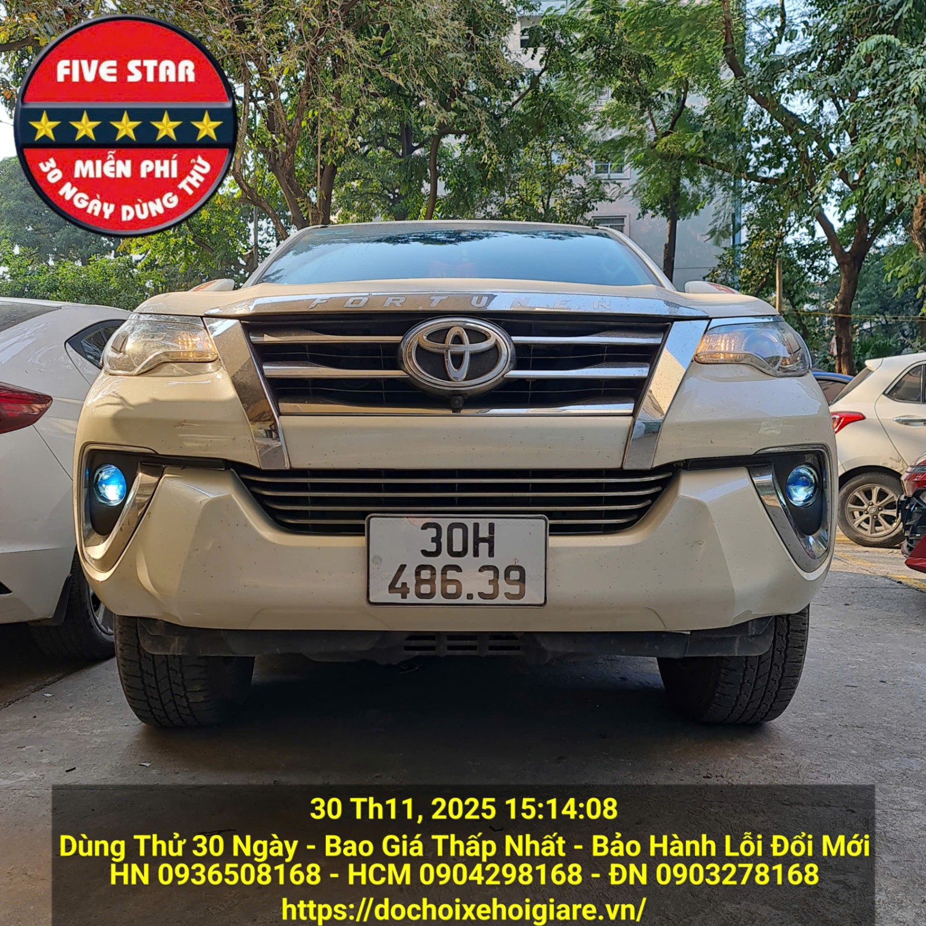 Đèn bi gầm độ siêu sáng cho Toyota Fortuner 2019