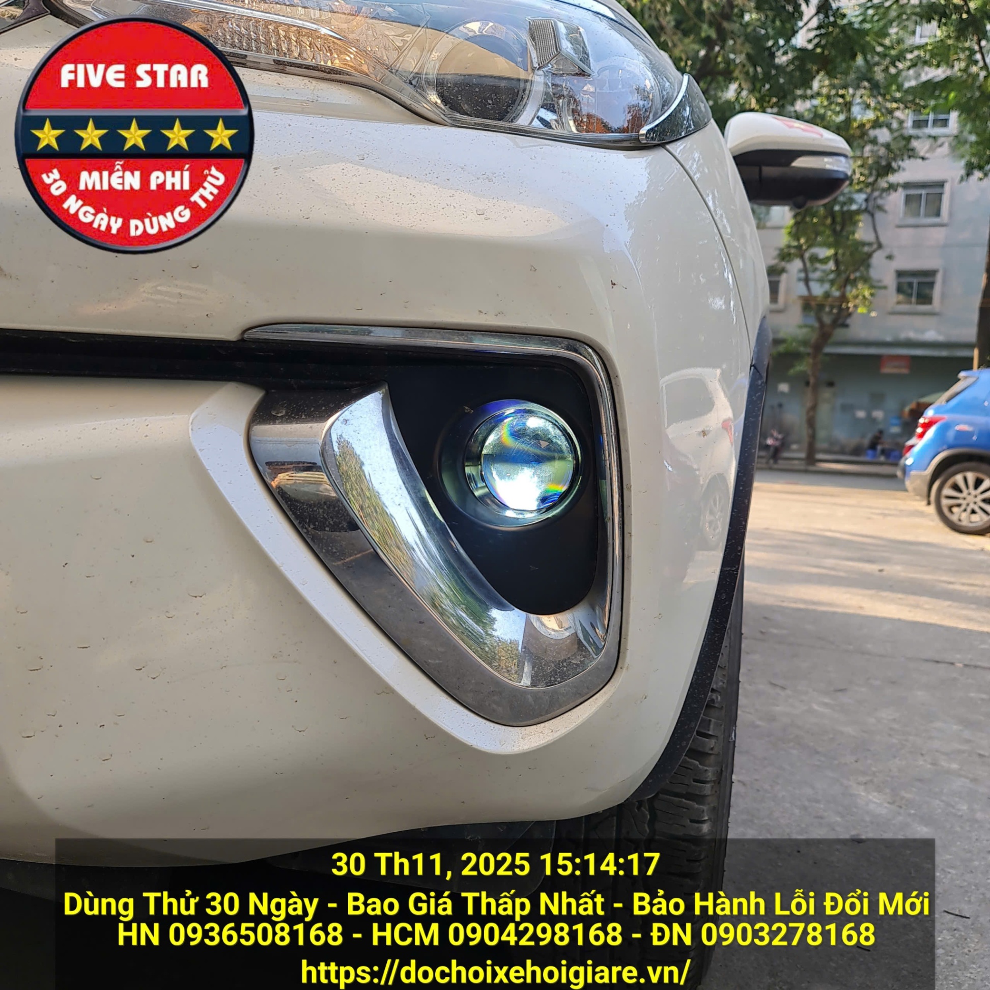 Đèn bi gầm độ siêu sáng cho Toyota Fortuner 2019