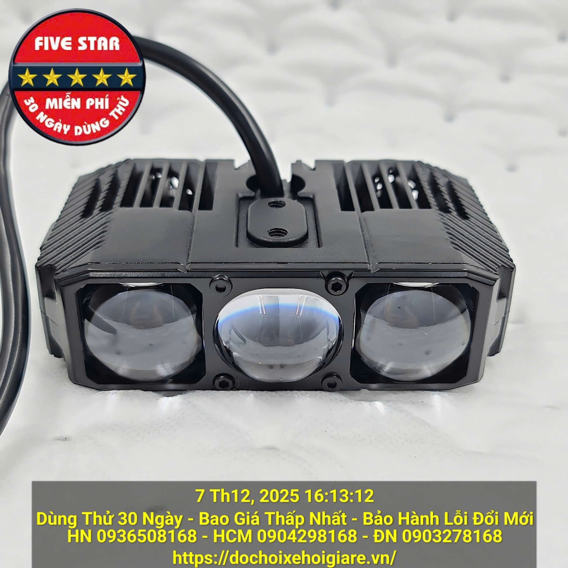 Đèn Trợ Sáng 3 Mắt Bi Cầu Led 1 Màu 85W | TS3 Pro