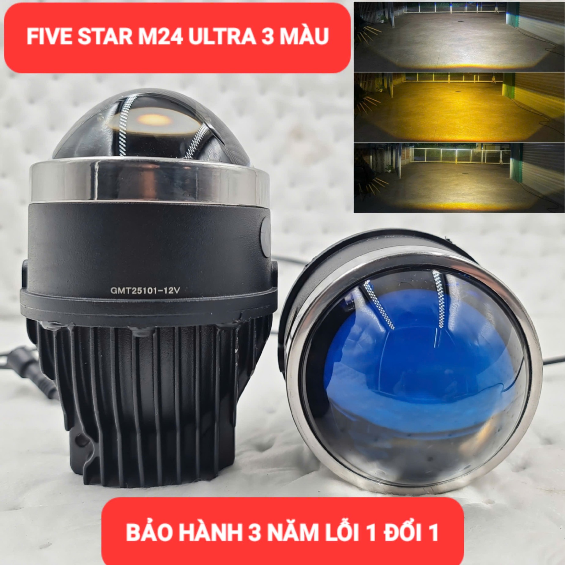 Bi gầm ô tô 3 màu 3 inch Five Star M24 Ultra