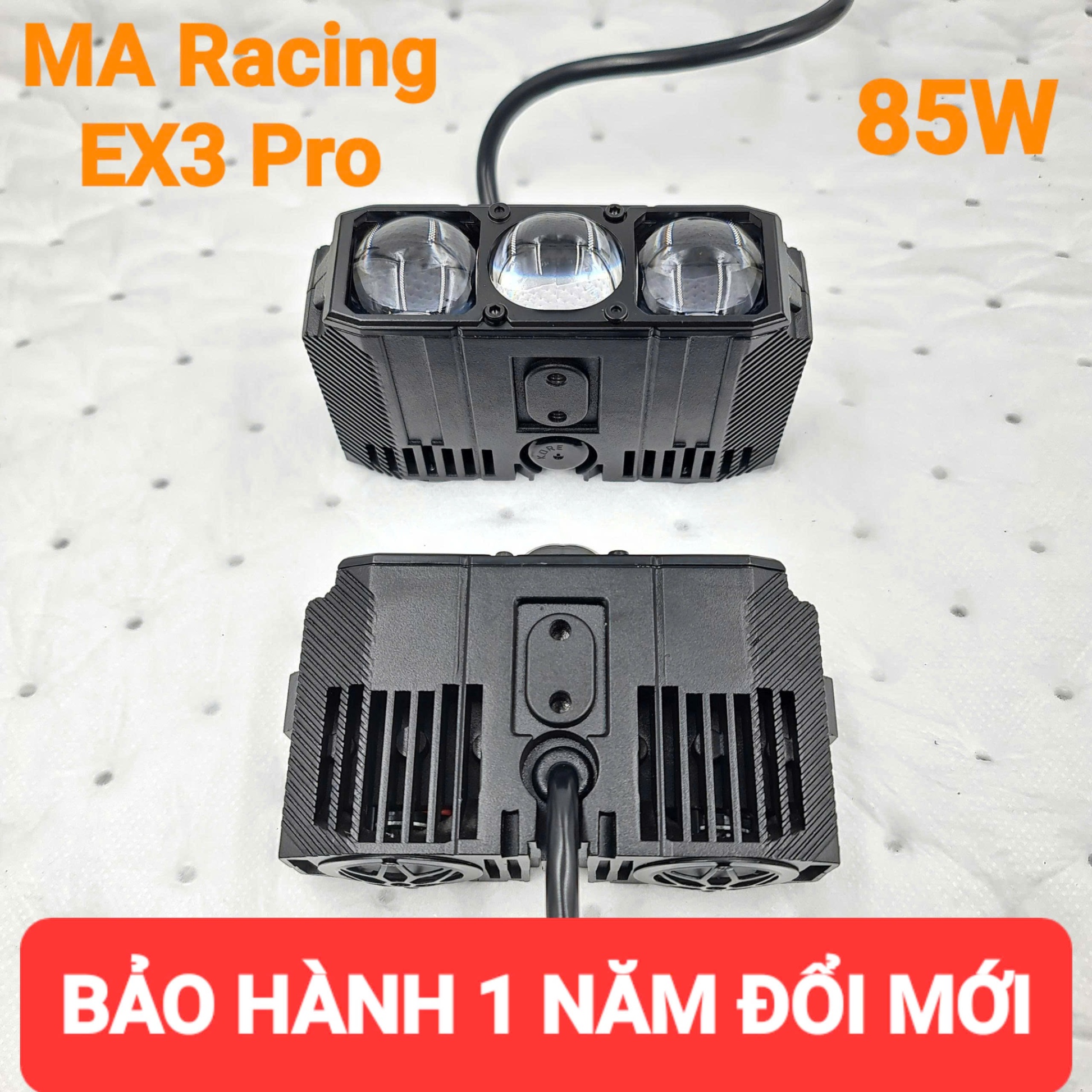 Đèn trợ sáng 3 mắt bi cầu Led MA Racing EX3 Pro 85W