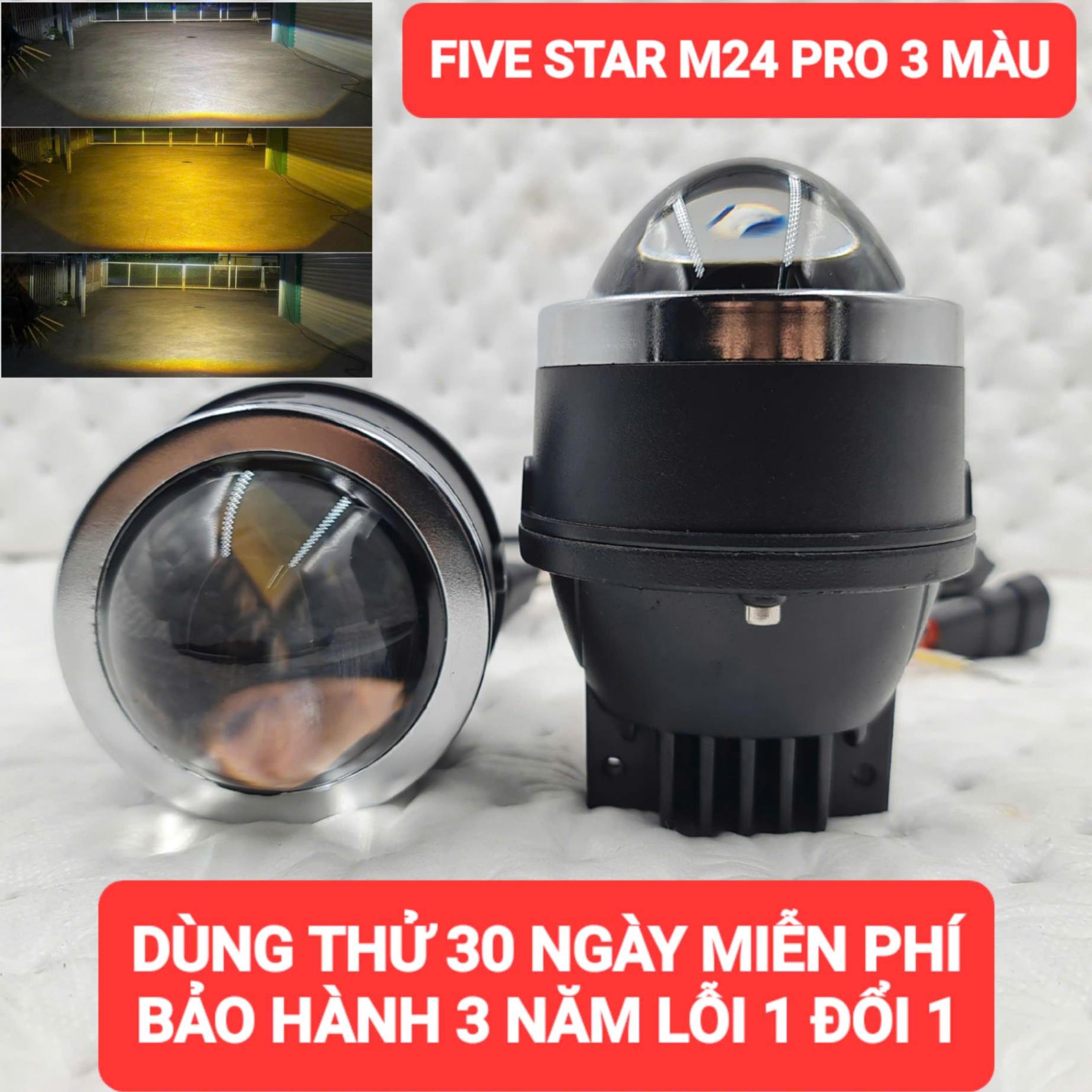 Bi gầm ô tô 3 màu 3 inch Five Star M24 Pro