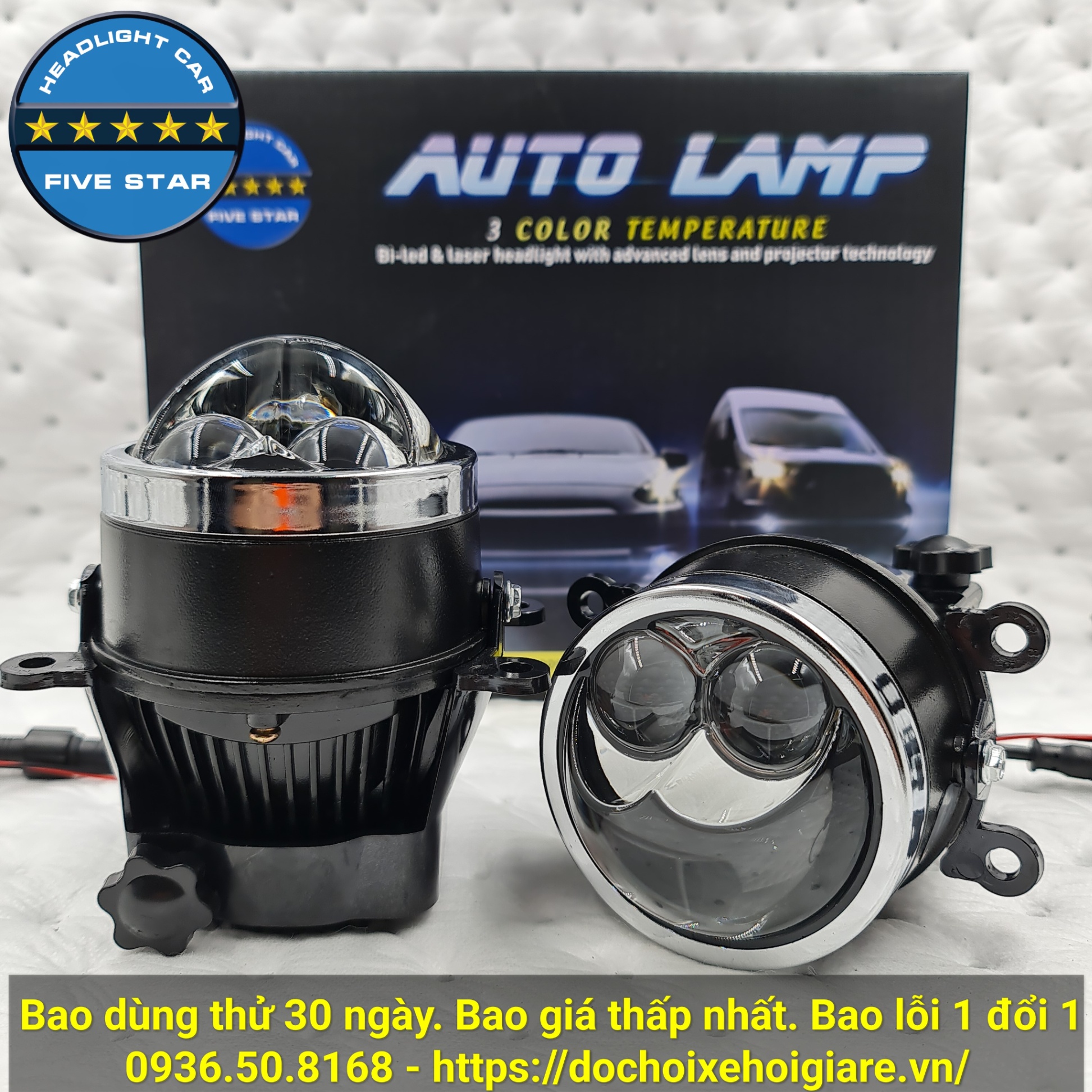 Bi gầm ô tô 3 màu 3 inch Five Star M24 Dual Laser