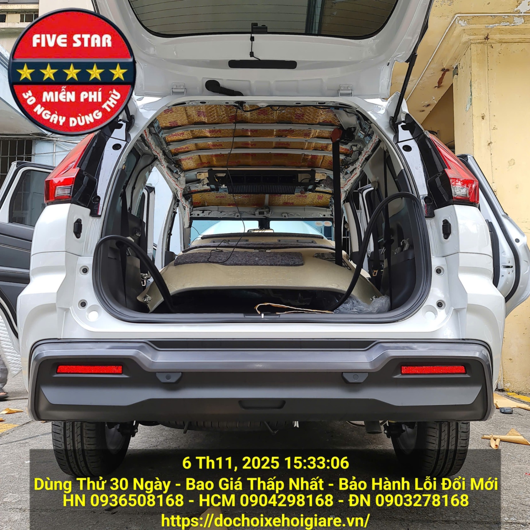 Cách âm trần ô tô Xpander 2025 - Giảm ồn 80%, Giữ zin 100%