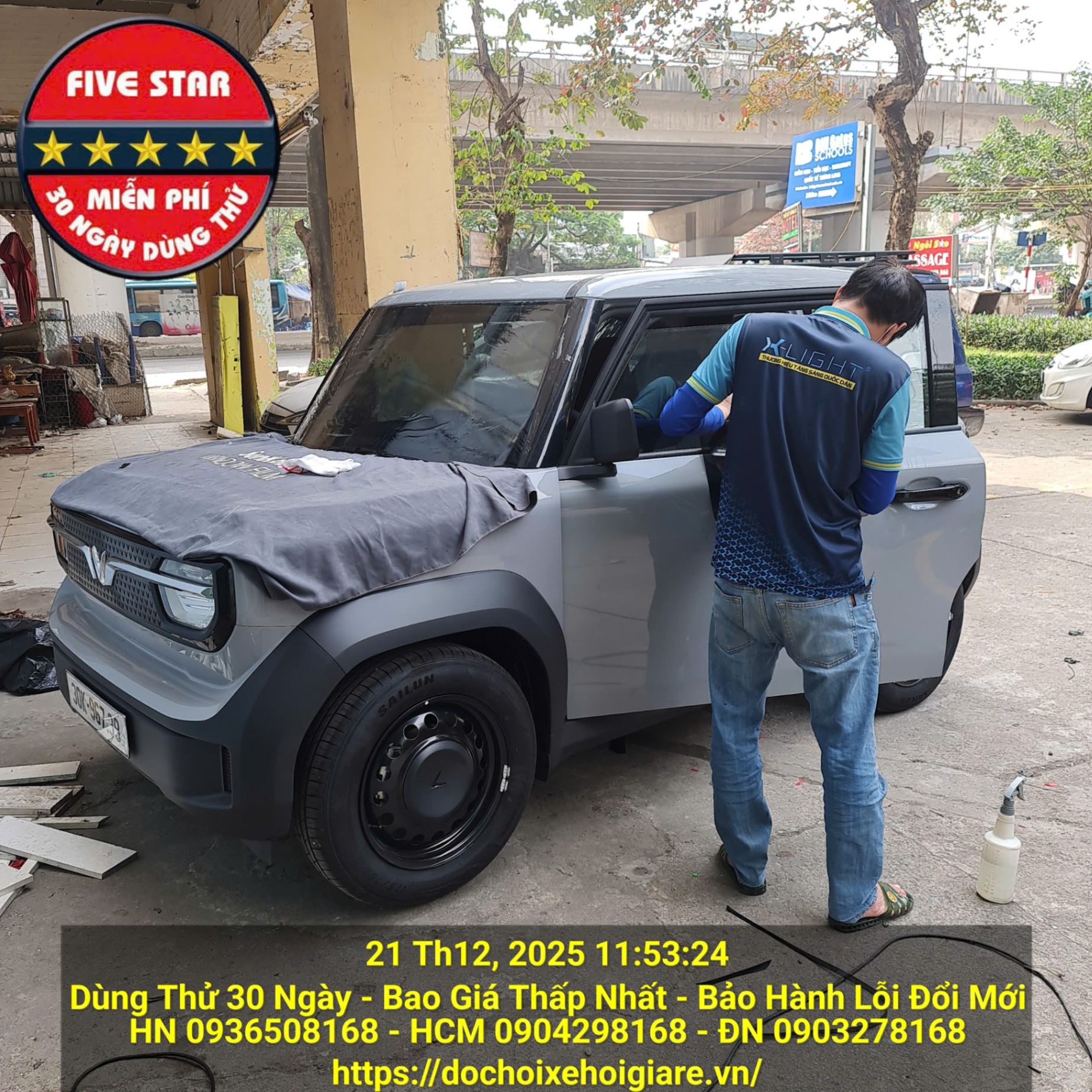 Dán phim cách nhiệt Vinfast VF3 giá tốt nhất tại Đồng Tiến Auto