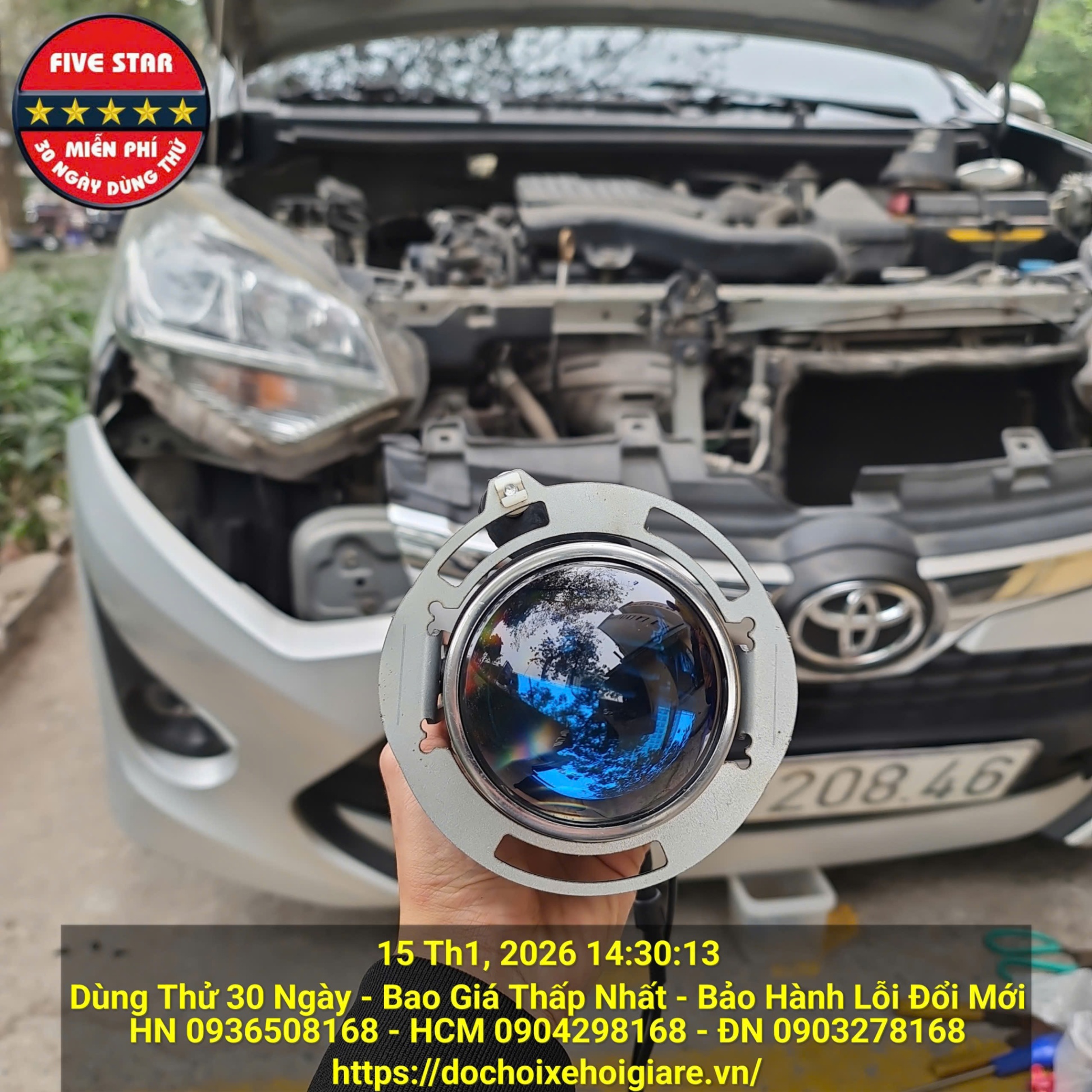 Độ đèn bi gầm led Toyota Wigo 2017-2022 giá rẻ nhất. Bao dùng thử 30 ngày. Bảo hành lỗi đổi mới