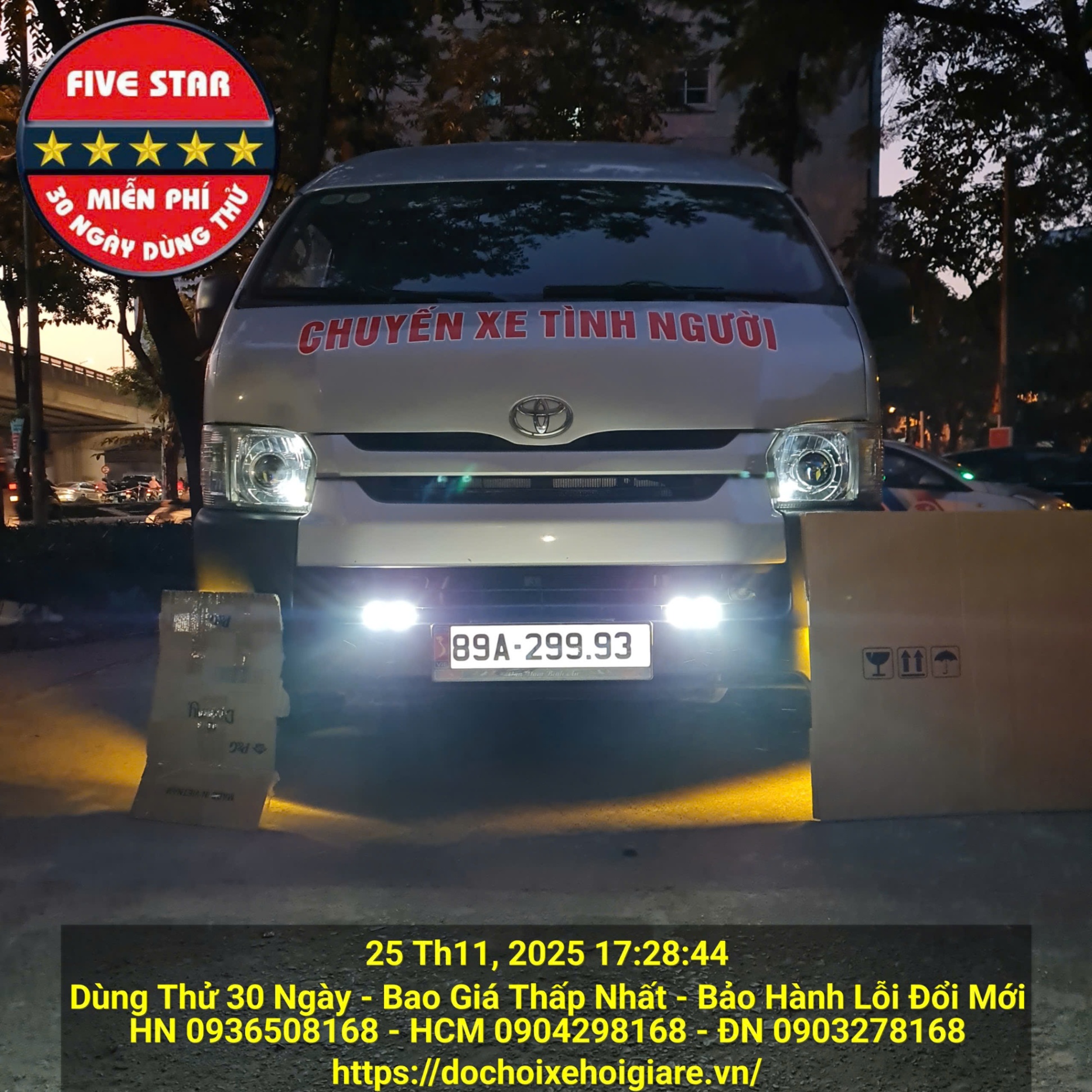 Độ Đèn Trợ Sáng Toyota Hiace Tại Hà Nội - Bao Dùng Thử 30 Ngày, Bảo Hành Lỗi Đổi Mới