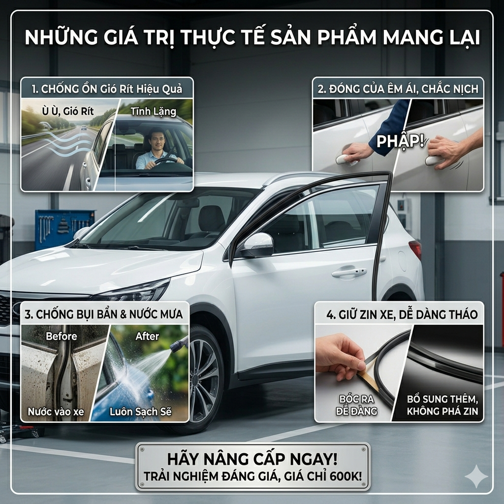 Bảng giá gioăng cao su cách âm chống ồn ô tô