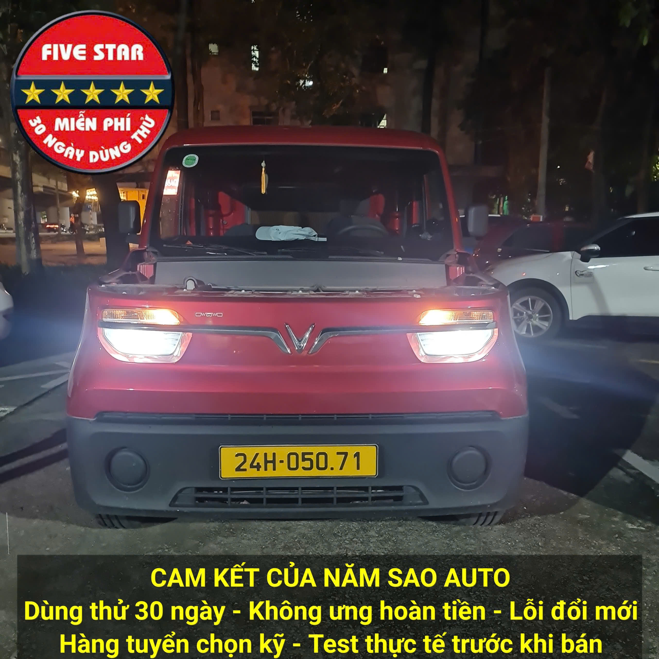 Bóng Đèn Pha LED Siêu Sáng VinFast EC Van Chân H7 - Bao Dùng Thử 30 Ngày, Bảo Hành 3 Năm