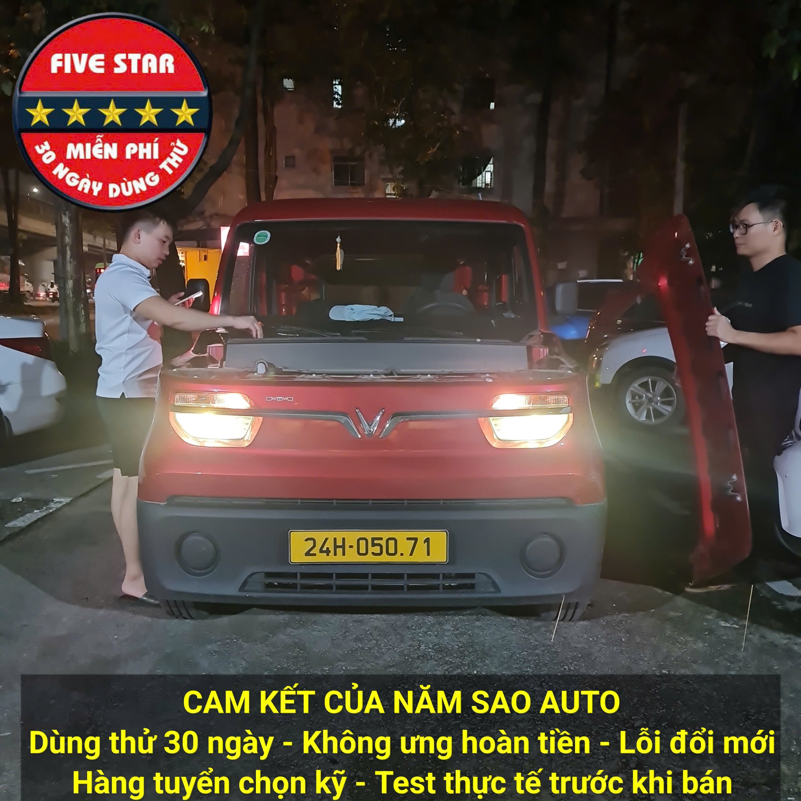 Bóng Đèn Pha LED Siêu Sáng VinFast EC Van Chân H7 - Bao Dùng Thử 30 Ngày, Bảo Hành 3 Năm
