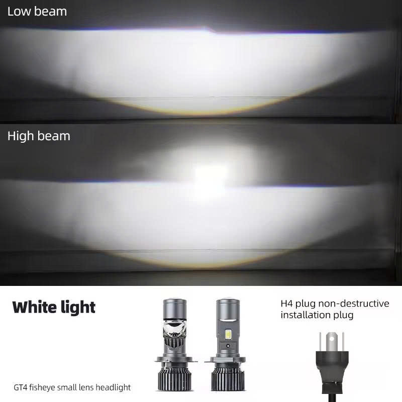 Bóng LED Bi Mini H4 1 Màu Trắng 33/29W 12V, Trợ Pha LED - Five Star BM05