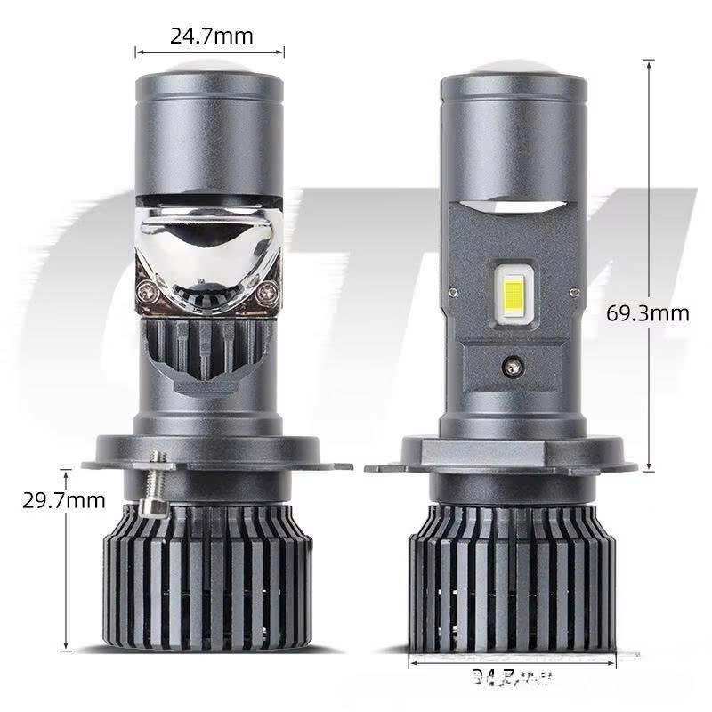 Bóng LED Bi Mini H4 1 Màu Trắng 33/29W 12V, Trợ Pha LED - Five Star BM05