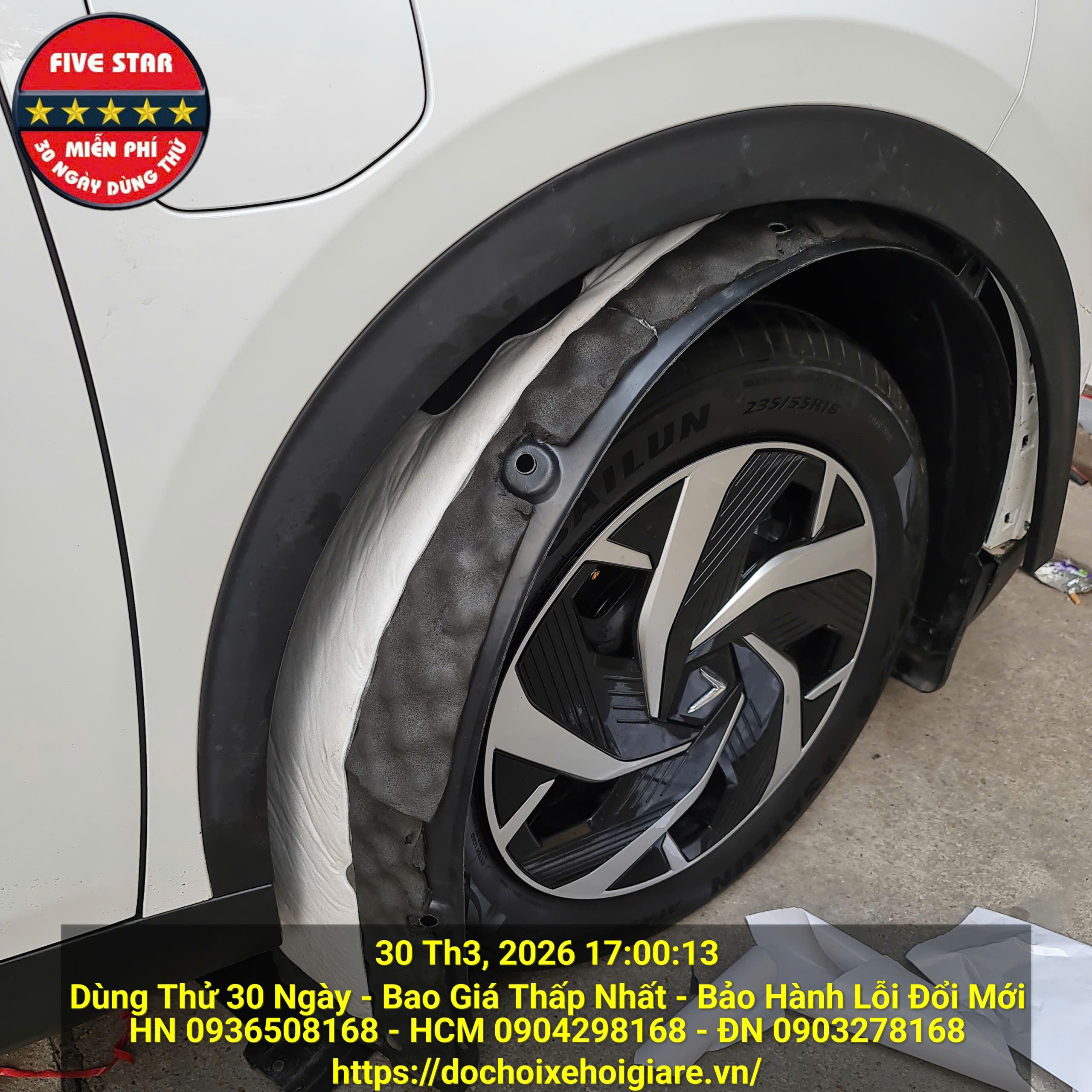 Cách âm hốc lốp Vinfast Limo Green - Giảm ồn lốp, chống đá văng hiệu quả