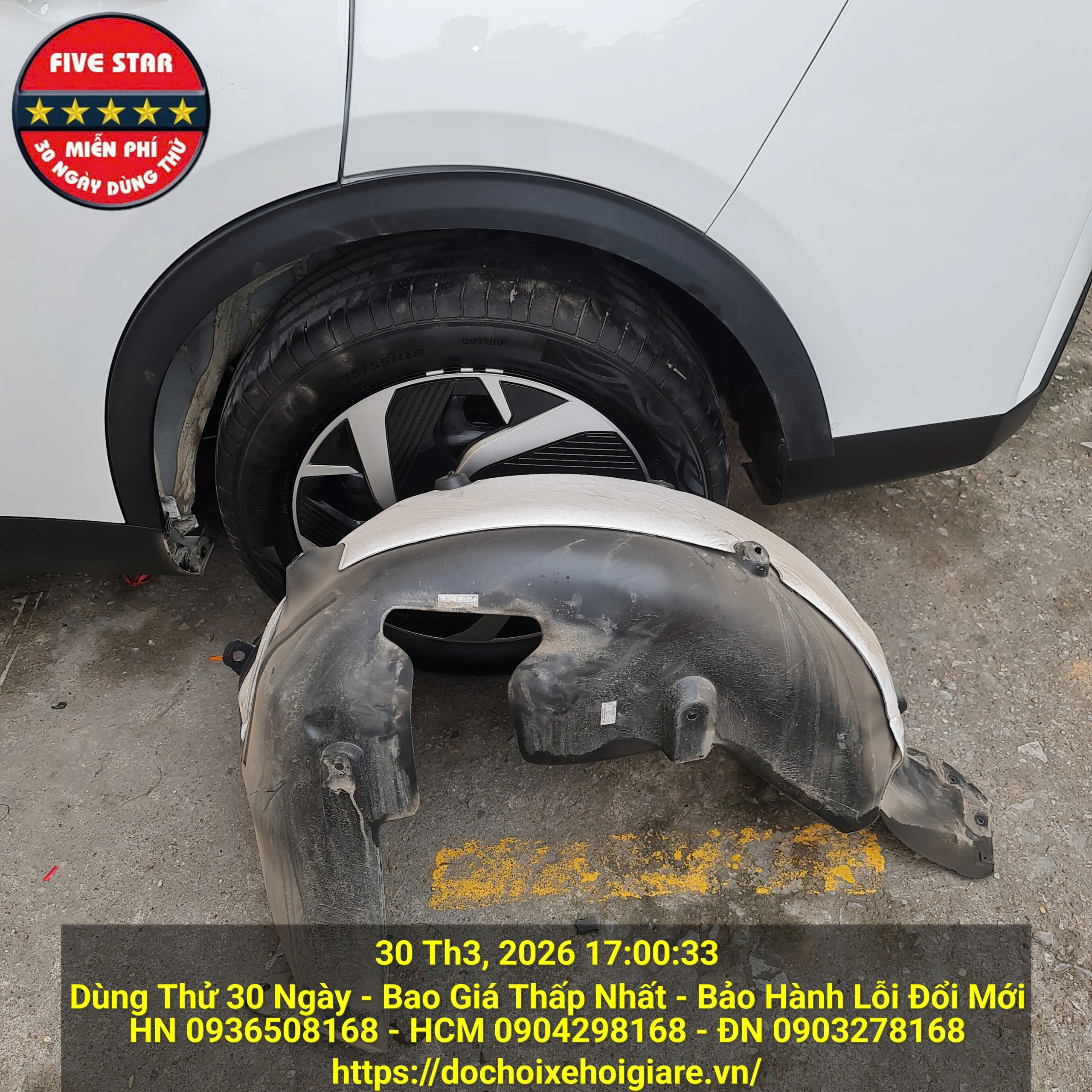 Cách âm hốc lốp Vinfast Limo Green - Giảm ồn lốp, chống đá văng hiệu quả