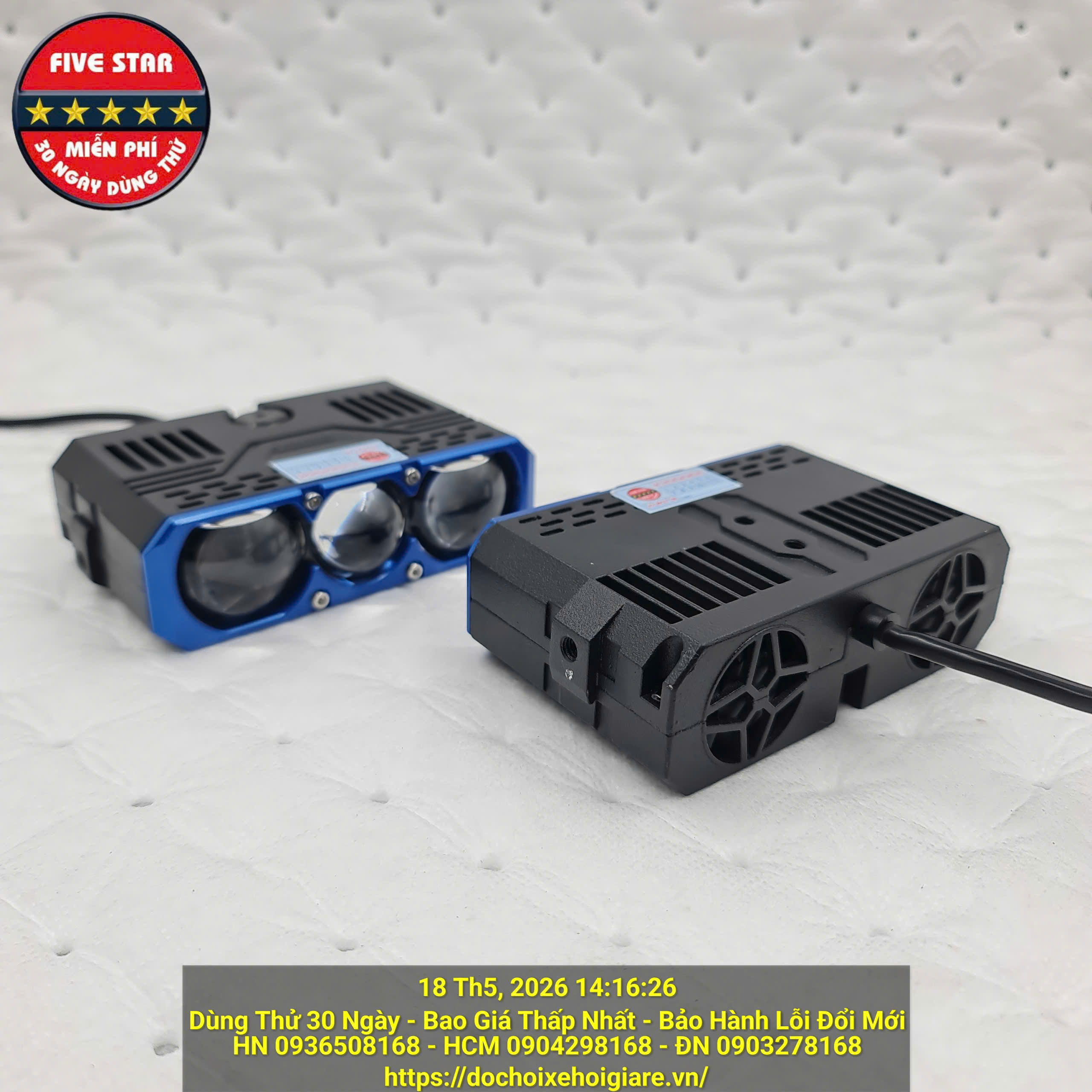 Đèn Trợ Sáng 3 Mắt 1 Màu Pha Laser Siêu Sáng 110W | TS3 Pro Max