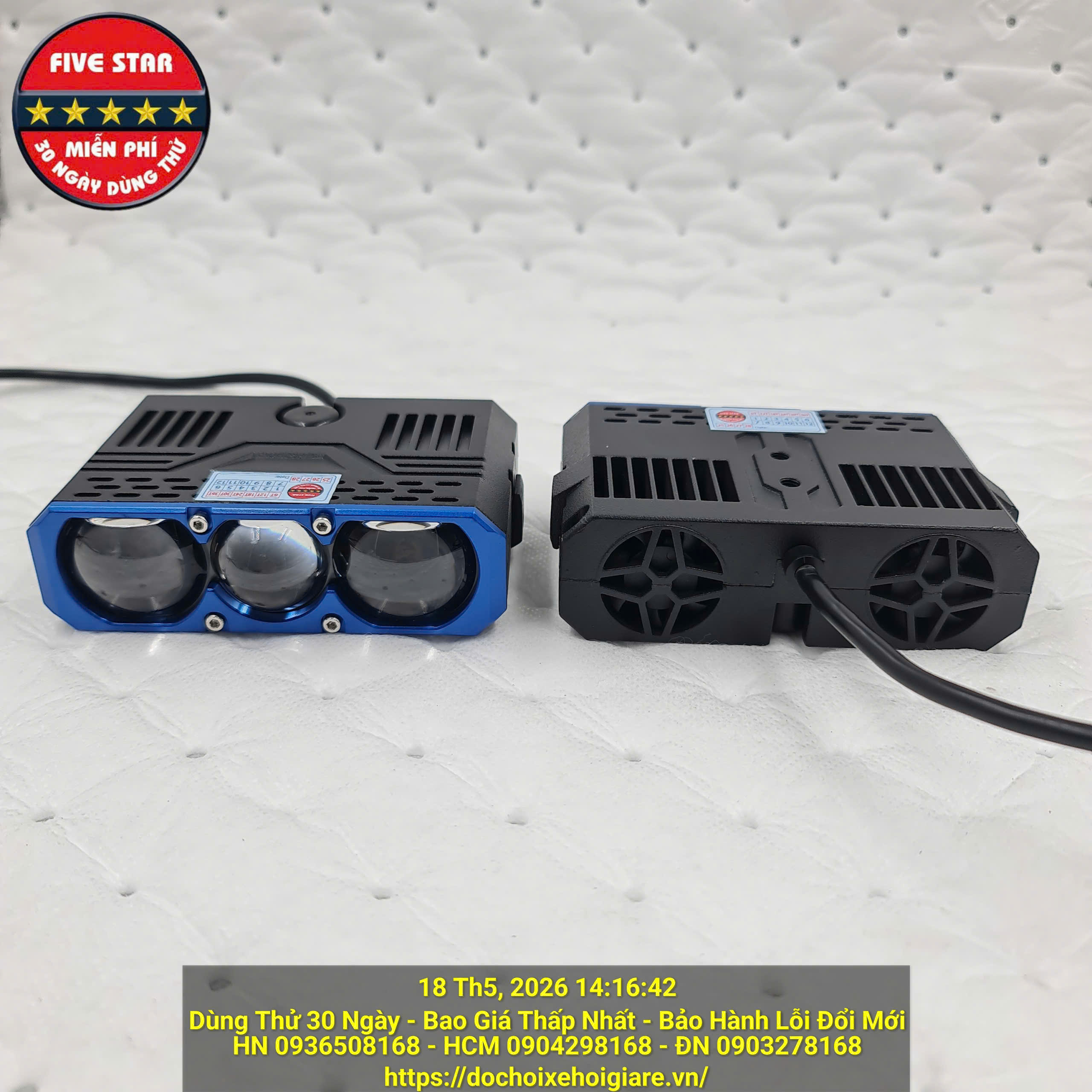 Đèn Trợ Sáng 3 Mắt 1 Màu Pha Laser Siêu Sáng 110W | TS3 Pro Max