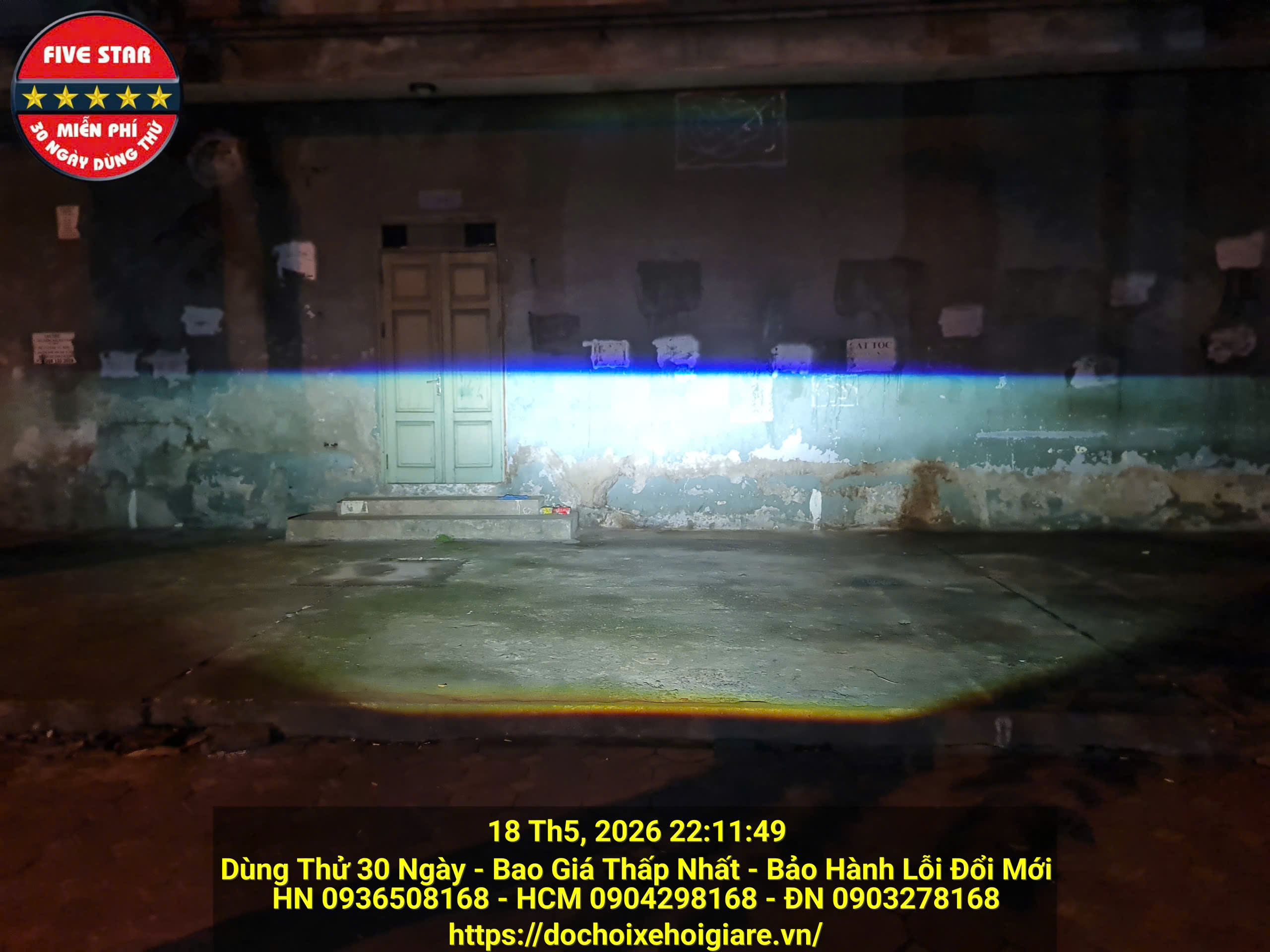 Đèn Trợ Sáng 3 Mắt 1 Màu Pha Laser Siêu Sáng 110W | TS3 Pro Max