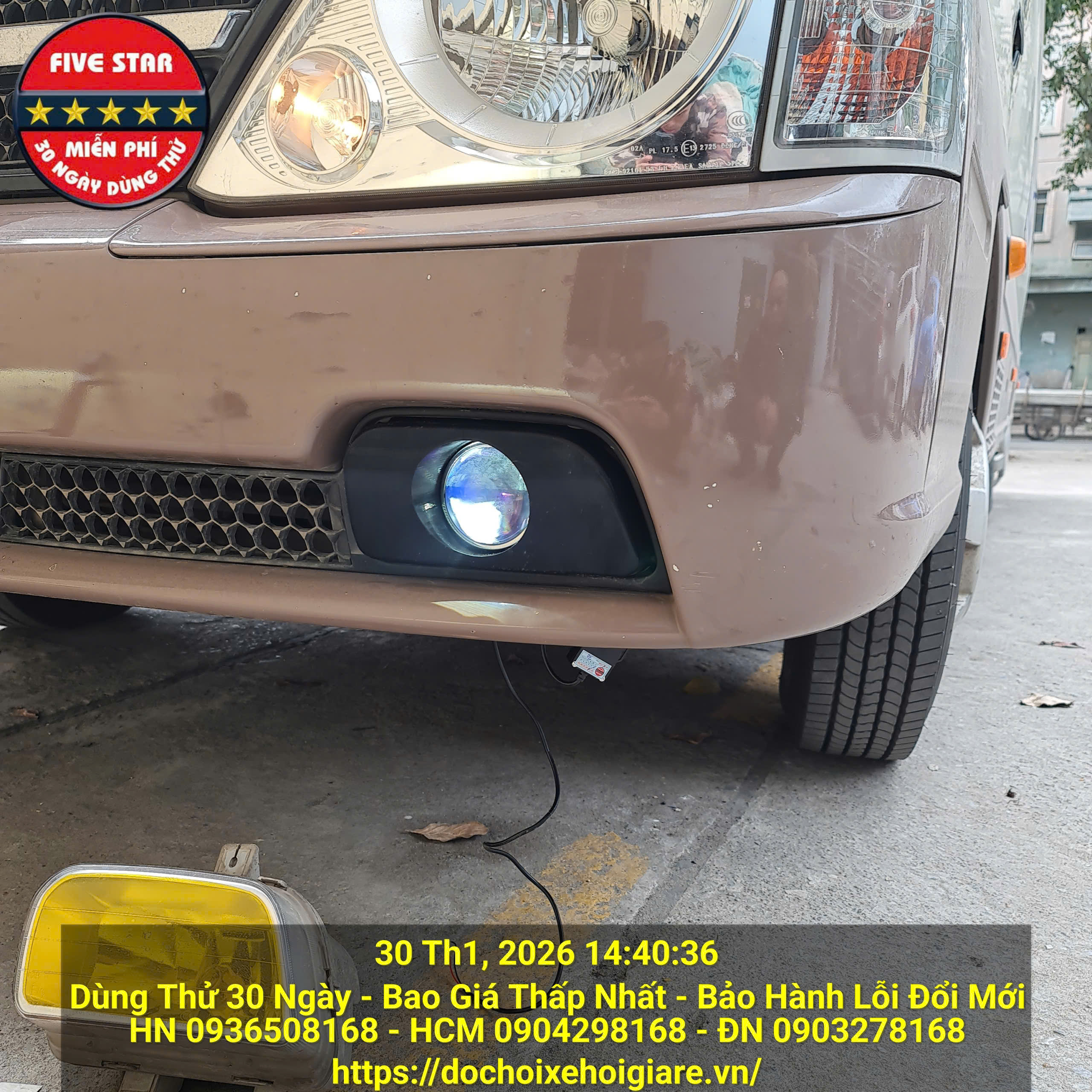 Đèn gầm Bi Xenon Led hai chế độ pha cos cho Hyundai County