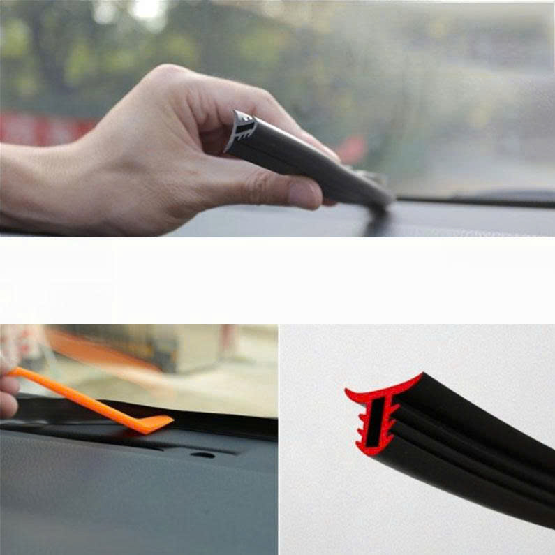 Gioăng chữ T chèn khe kính lái taplo ô tô - Chống ồn, ngăn dị vật rơi