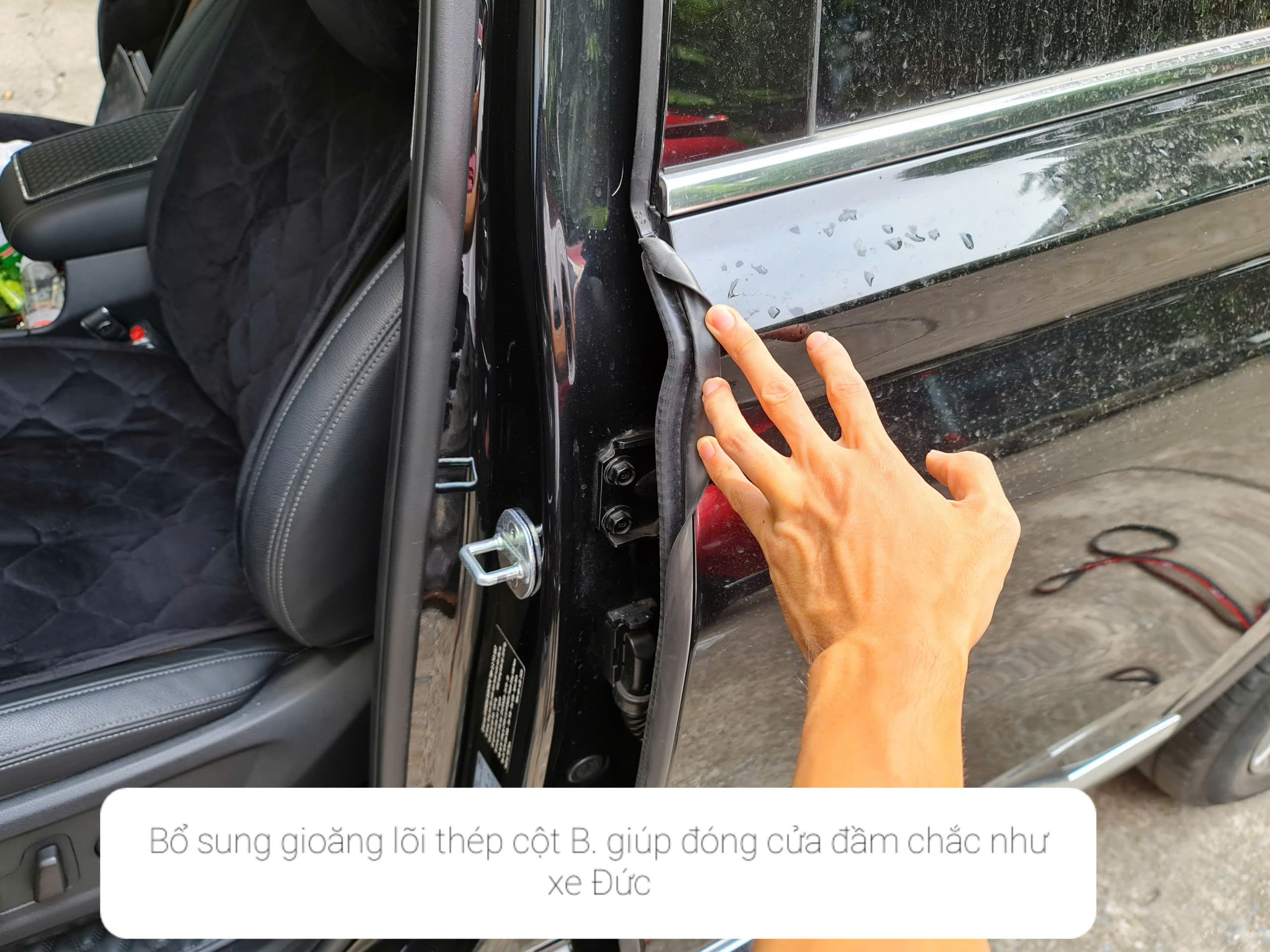 Gioăng lõi thép cột B 0,8m. Giảm ồn, chống bụi, ngăn nước, cách nhiệt xe hơi