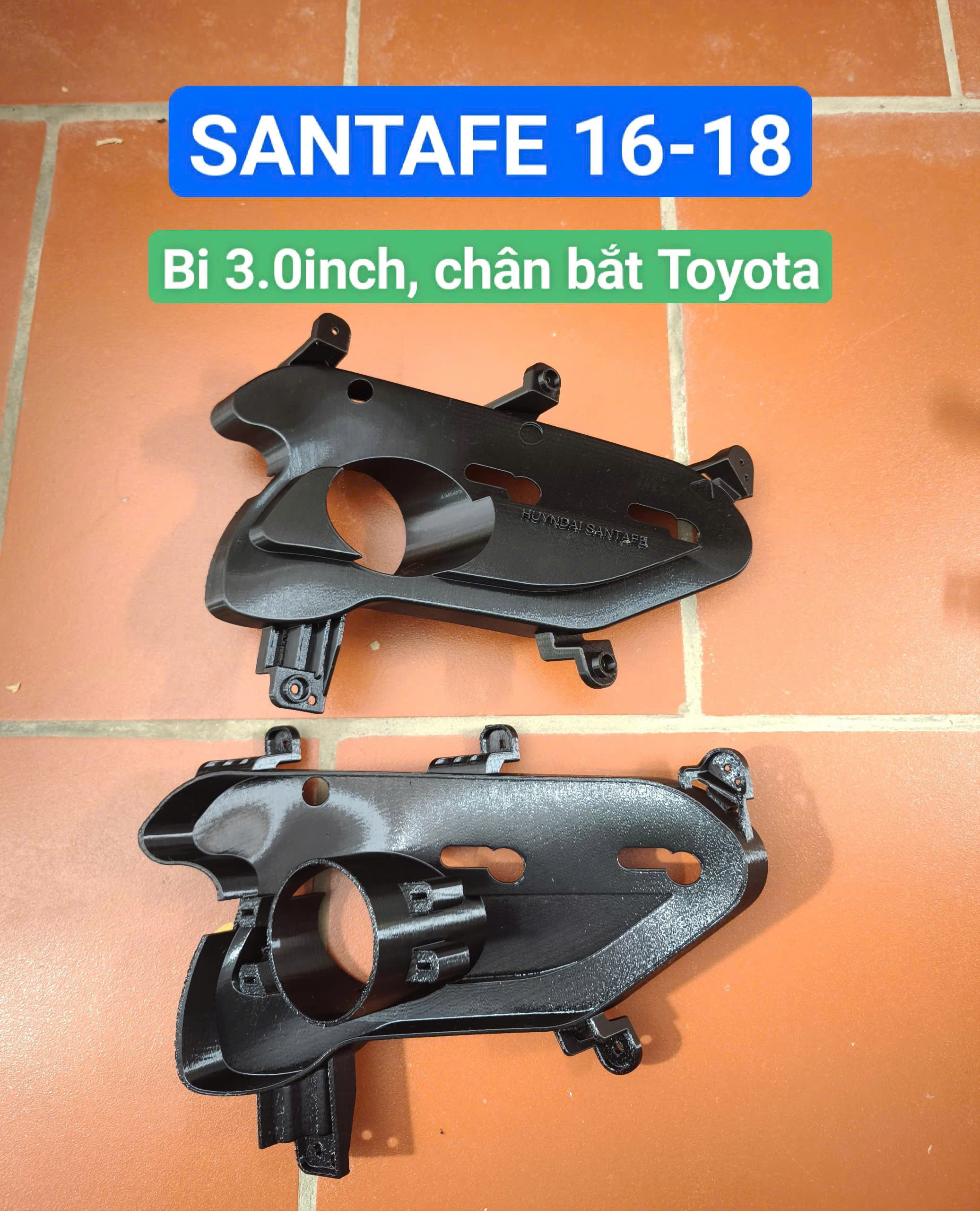 Mặt dưỡng độ bi gầm, đèn trợ sáng Hyundai Santafe 2016-2018