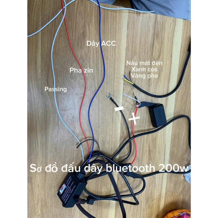 Rơ Le Đèn Ô Tô 200W Có Công Tắc Điều Khiển Từ Xa Không Dây Bluetooth Lắp Đèn Trợ Sáng, Đèn Bi Gầm Relay Điện Tử