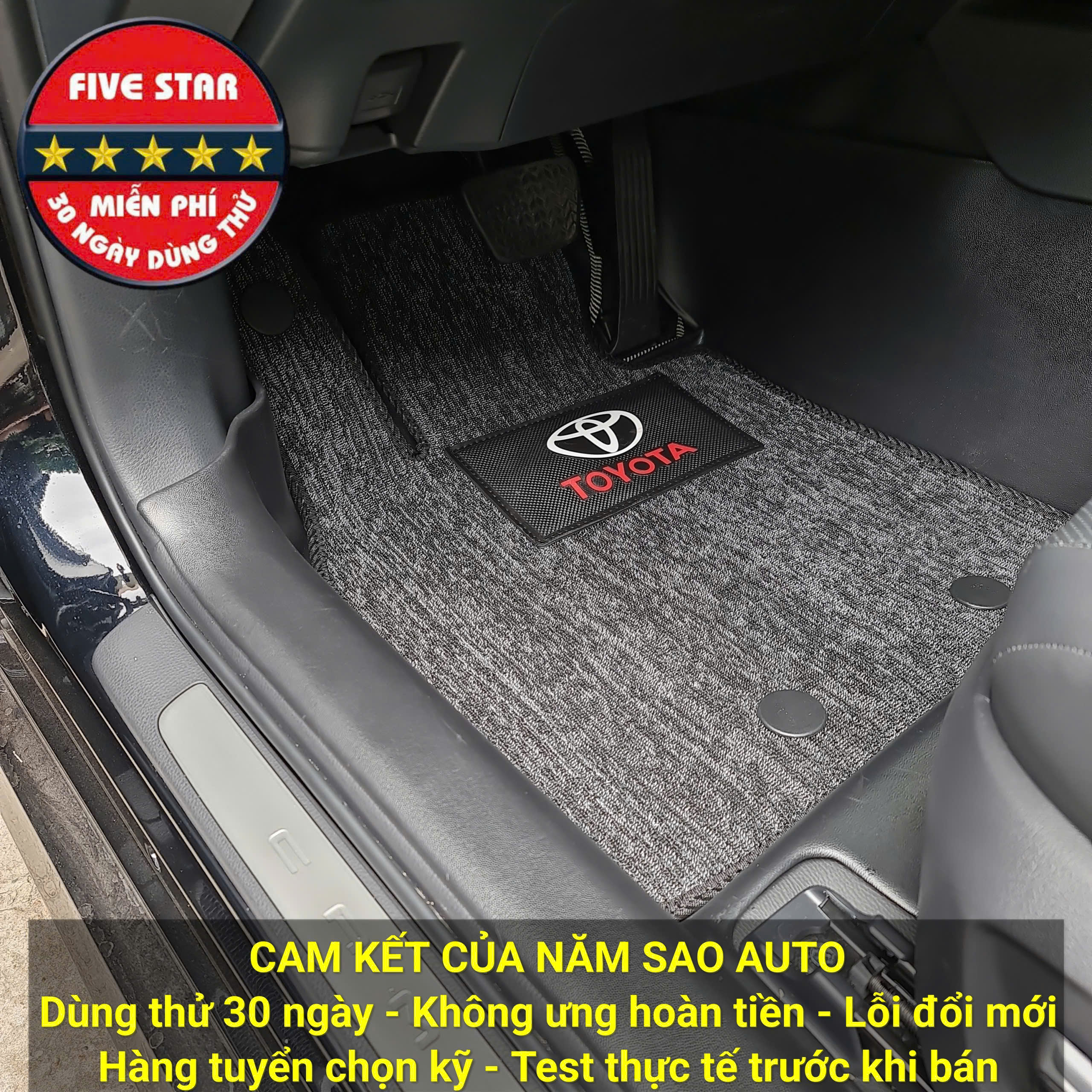 Thảm lót sàn Toyota Camry 2025 - Không mùi, chống nước, êm chân, dễ vệ sinh