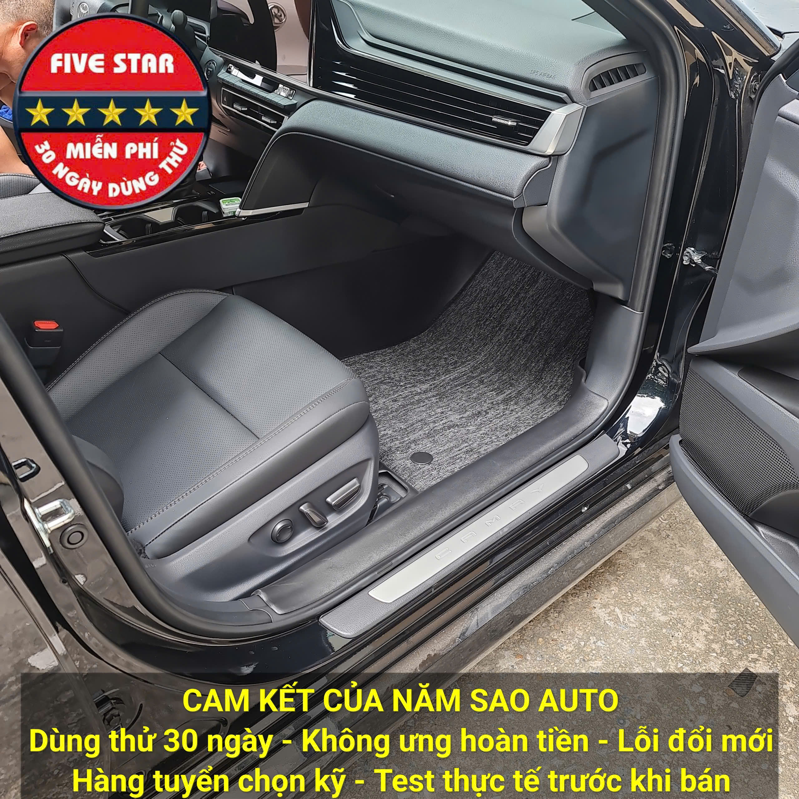 Thảm lót sàn Toyota Camry 2025 - Không mùi, chống nước, êm chân, dễ vệ sinh