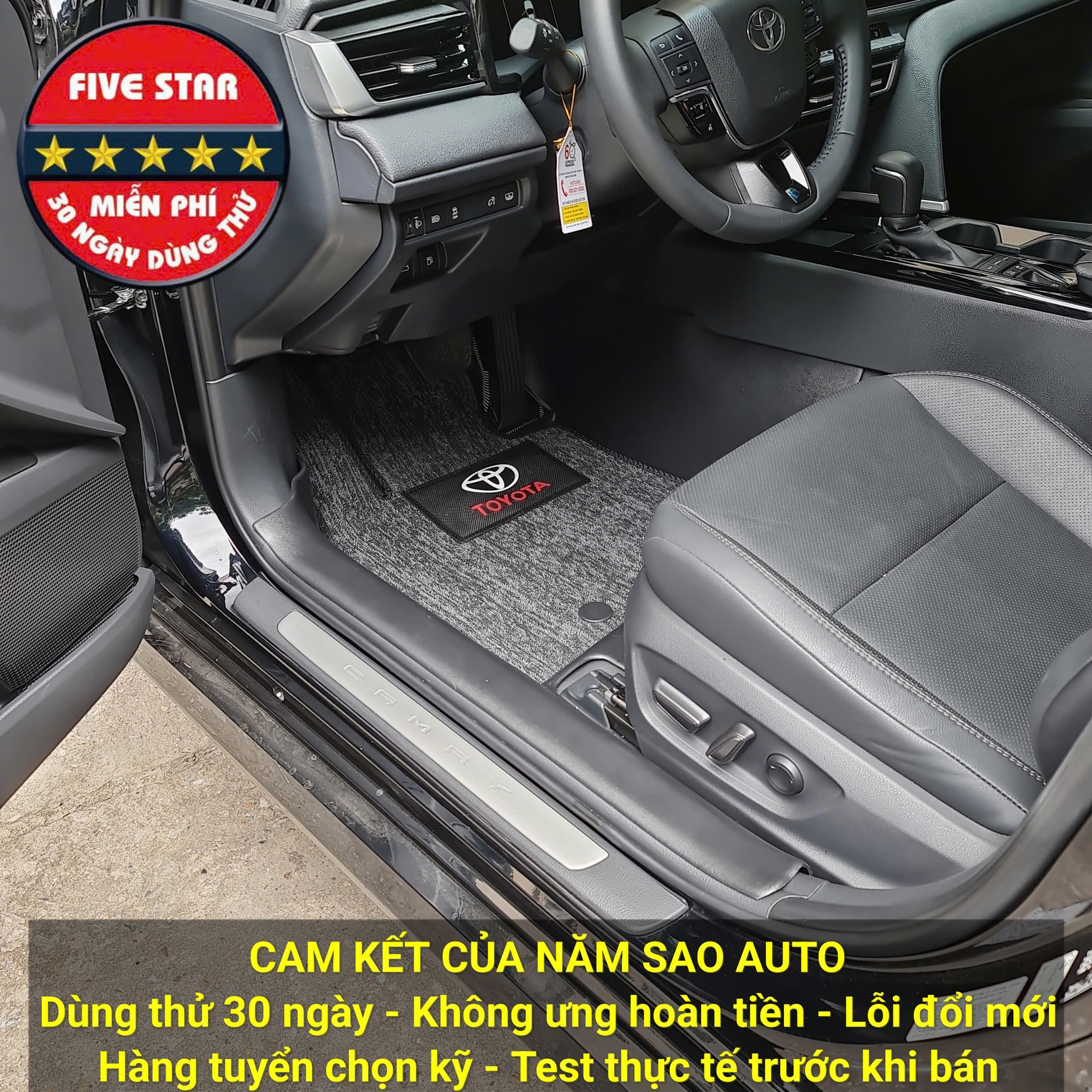 Thảm lót sàn Toyota Camry 2025 - Không mùi, chống nước, êm chân, dễ vệ sinh