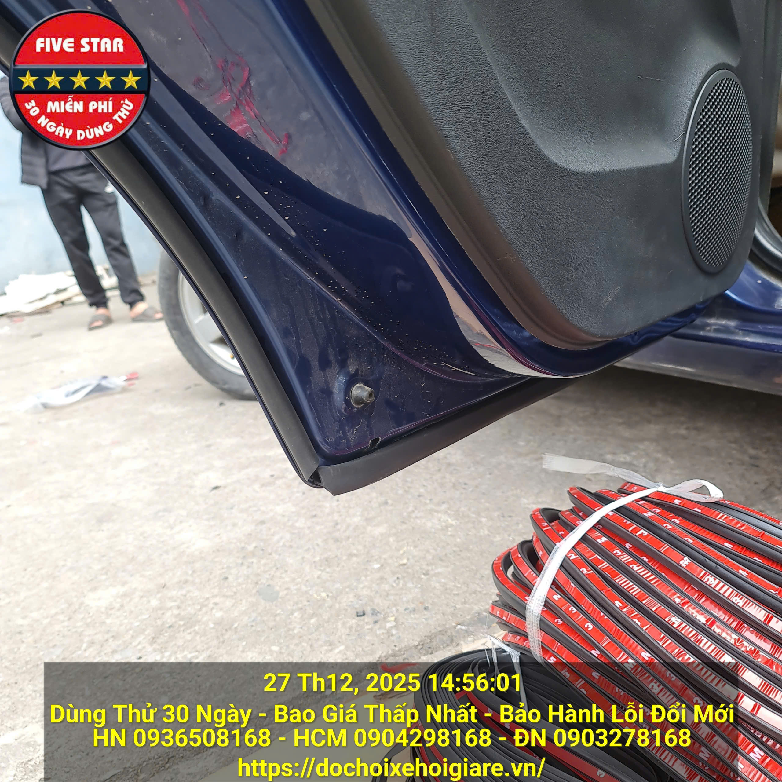 thi công gioăng chống ồn hyundai getz
