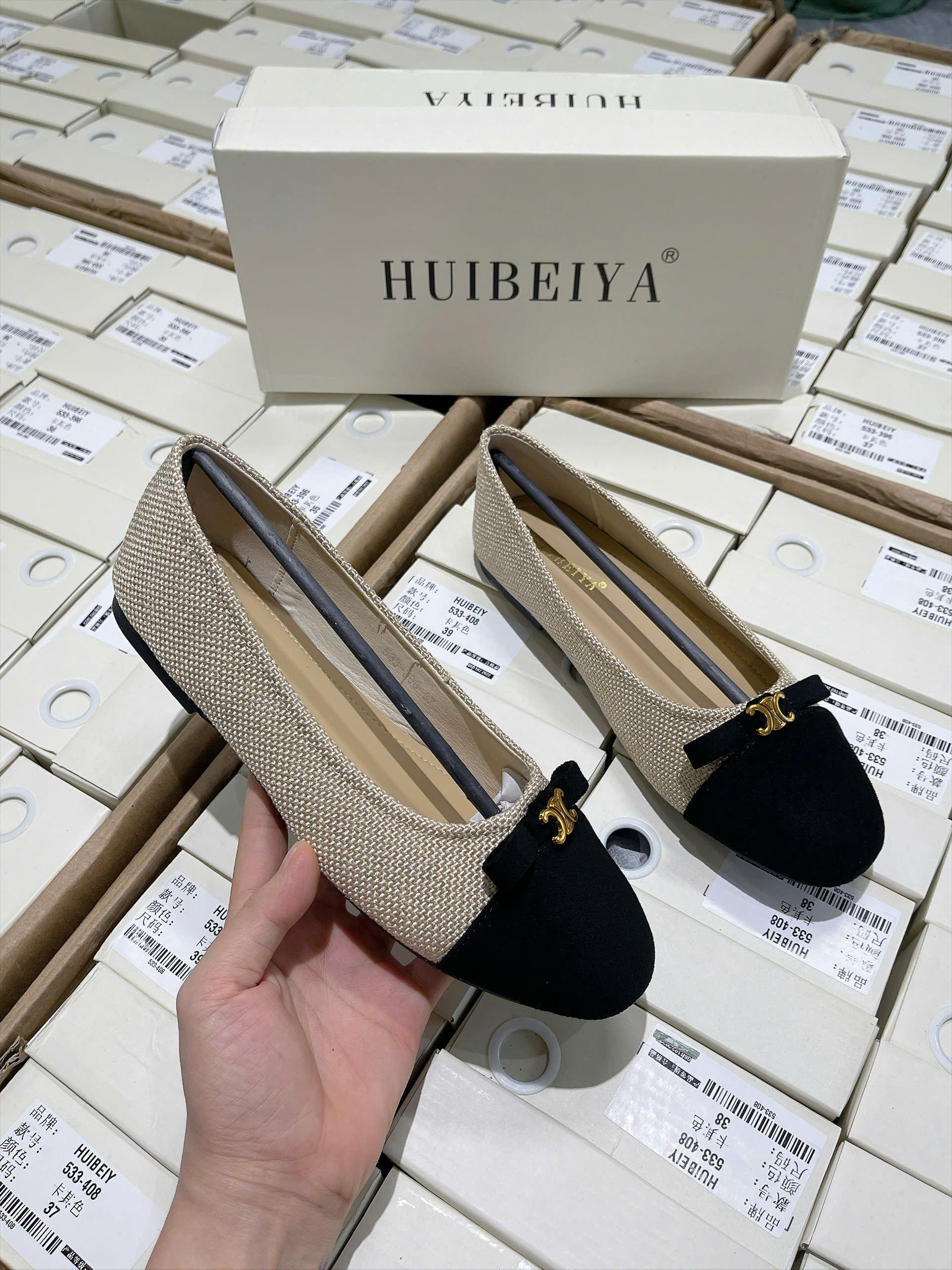 533-396# Giày Huibeiya búp bê tag X fullbox