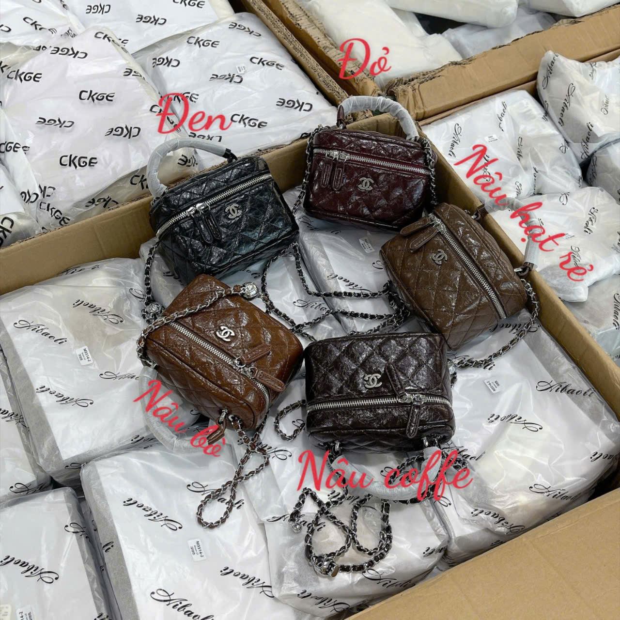 70078# Túi cốp có quai vân trám mini