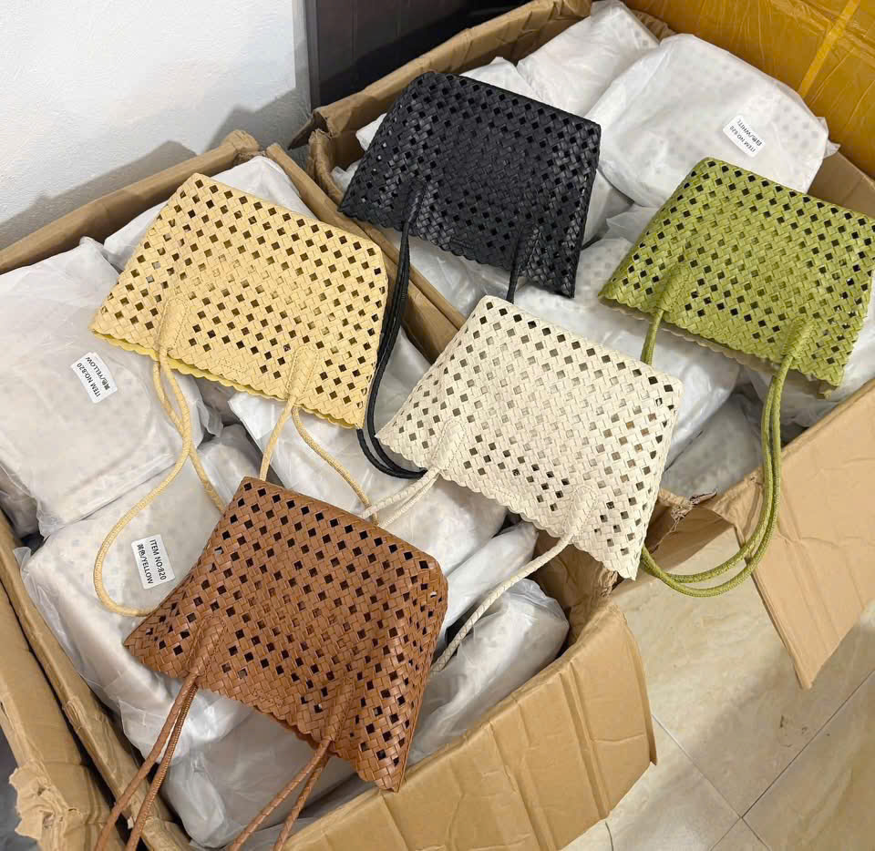 820A# Set túi đan kẹp nách dáng ngắn