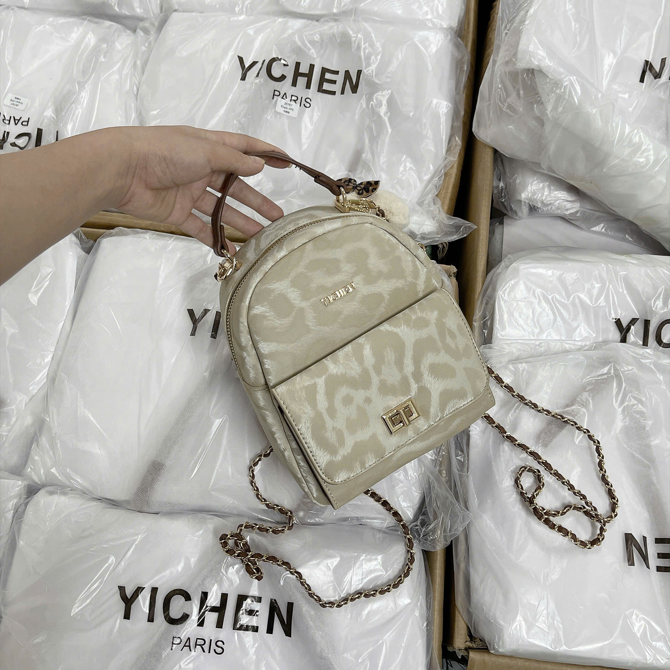 M265121-4# Balo Yichen vân báo mini