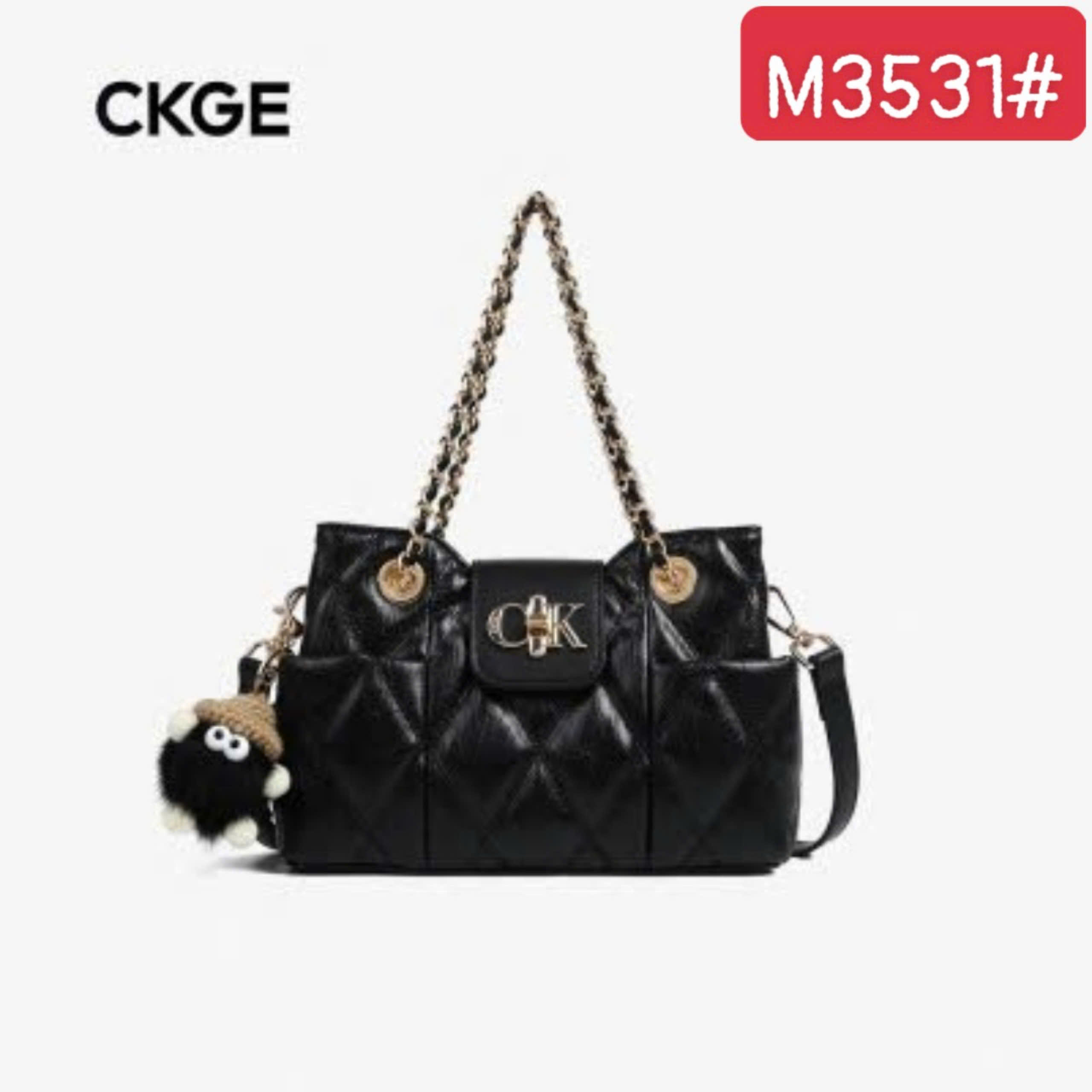 M3531# Túi kẹp nách CKGE dáng vuông vân trám
