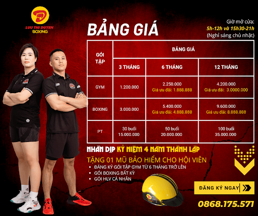 Lừu Thị Duyên Boxing là địa chỉ hỗ trợ tập luyện boxing số 1 hiện nay